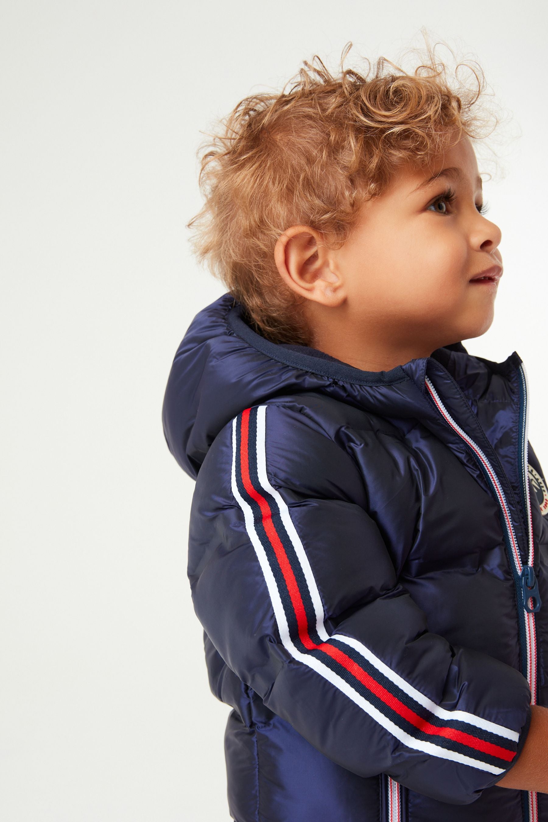 Navy Blue Shiny Padded Coat (3mths-7yrs)