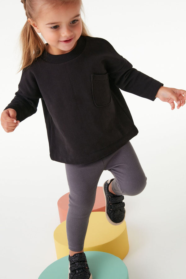 Charcoal Grey Rainbow Sweatshirt and Legging Set (3mths-7yrs)