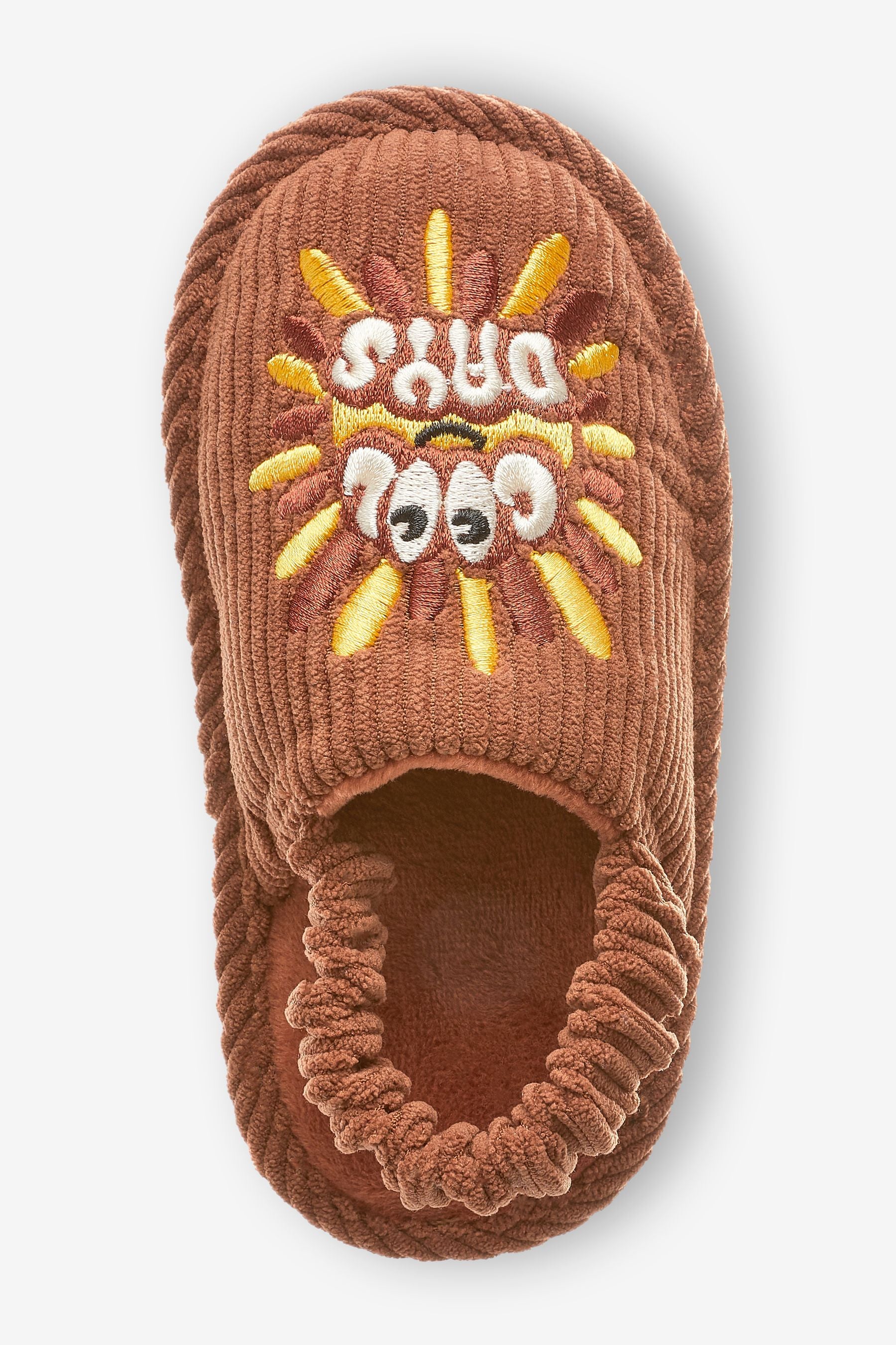 Tan Brown Cord Slippers