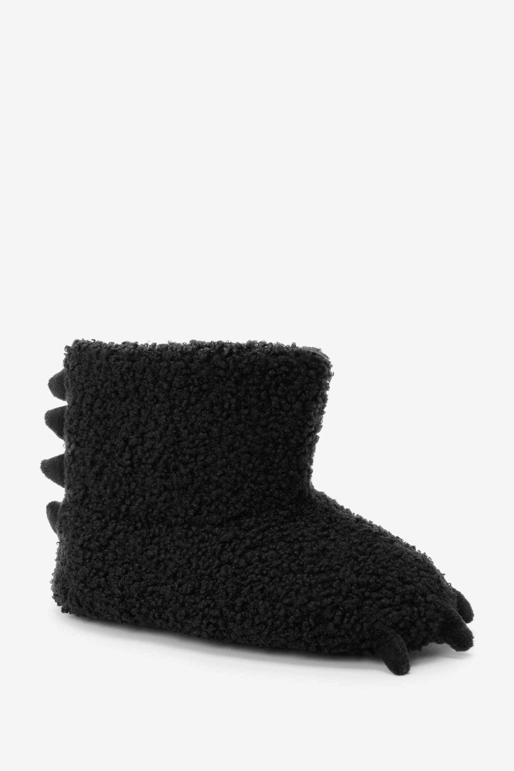 Black Spike Warm Lined Slipper Boots