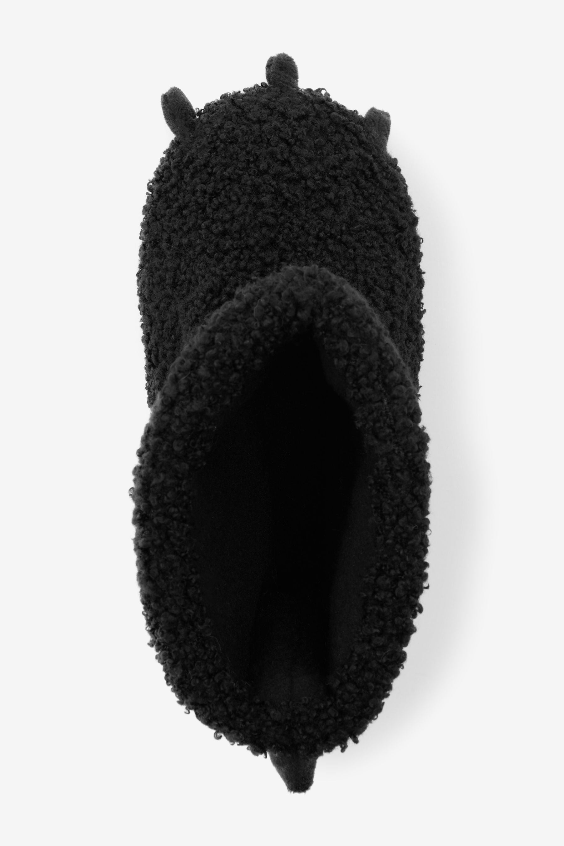 Black Spike Warm Lined Slipper Boots