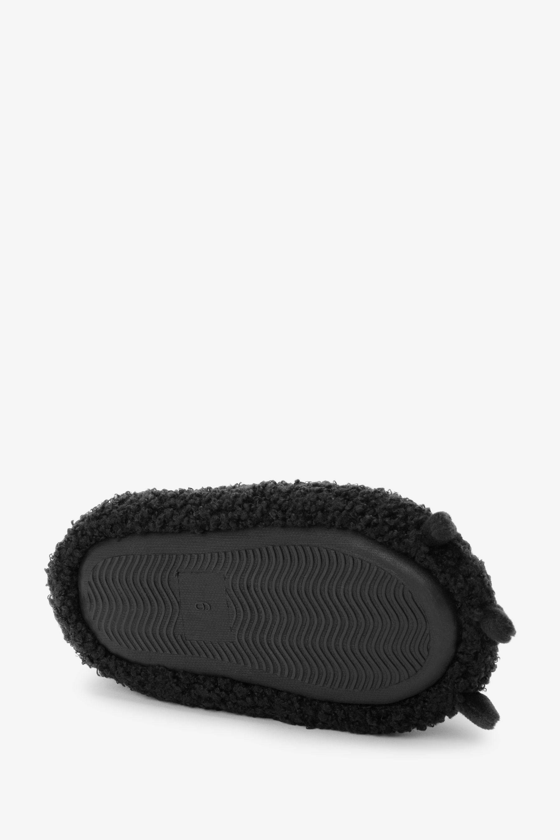 Black Spike Warm Lined Slipper Boots