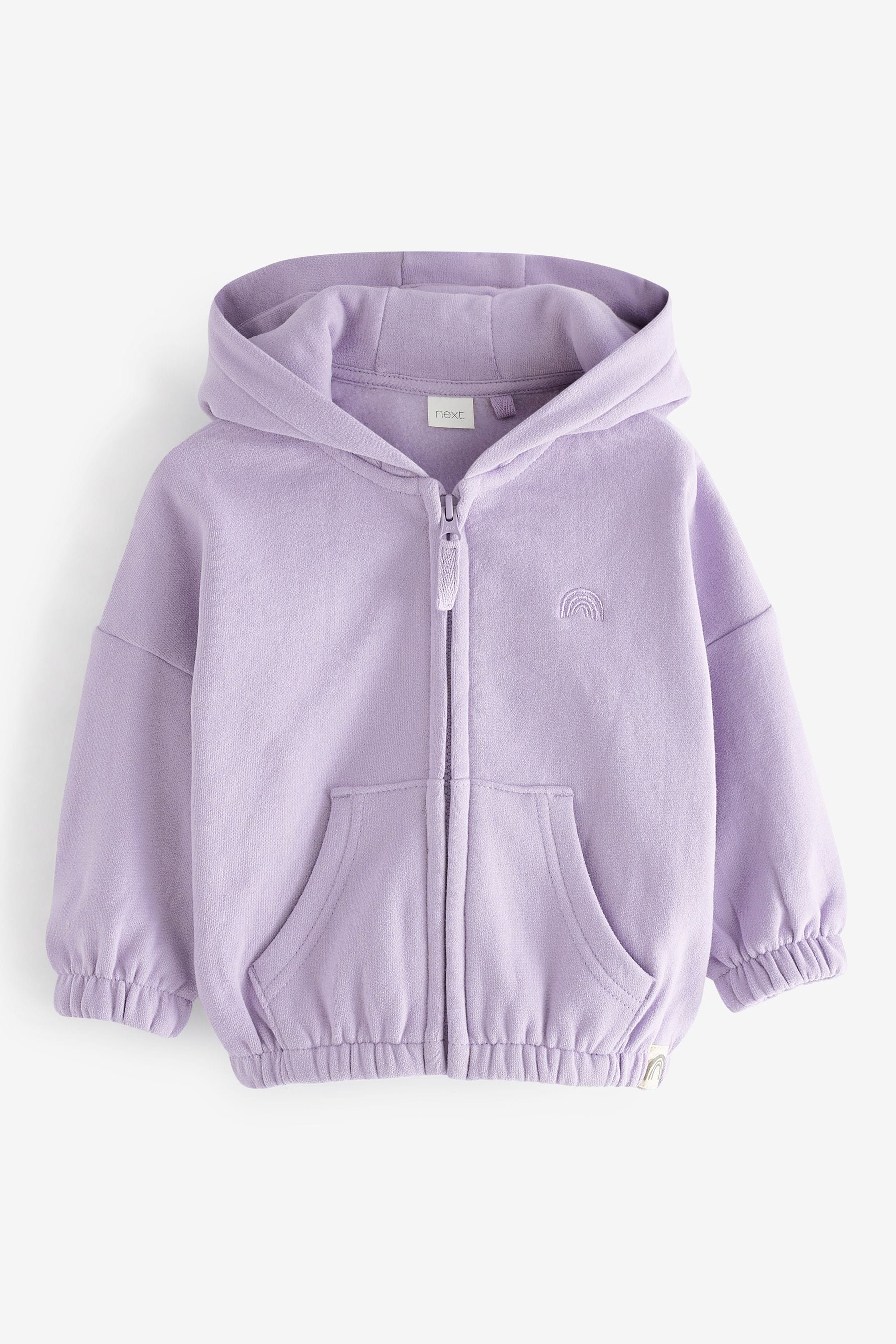 Lilac Purple Zip Through Hoodie (3mths-7yrs)