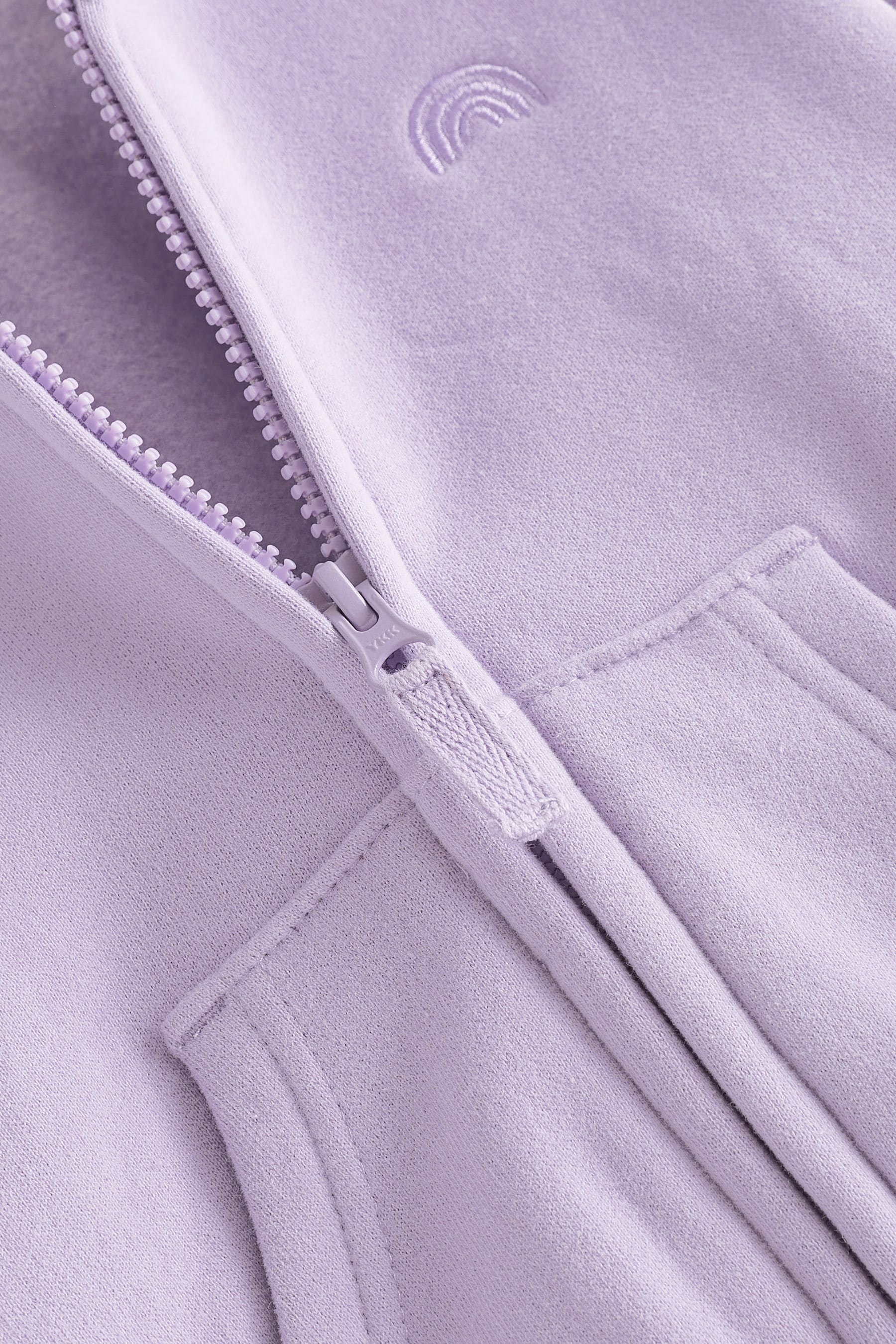 Lilac Purple Zip Through Hoodie (3mths-7yrs)