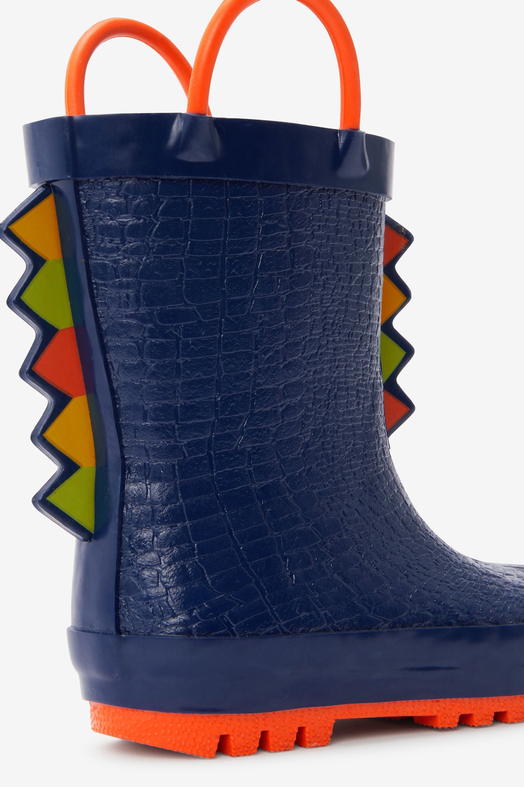 Navy Blue Wellies With Pull-on Handles