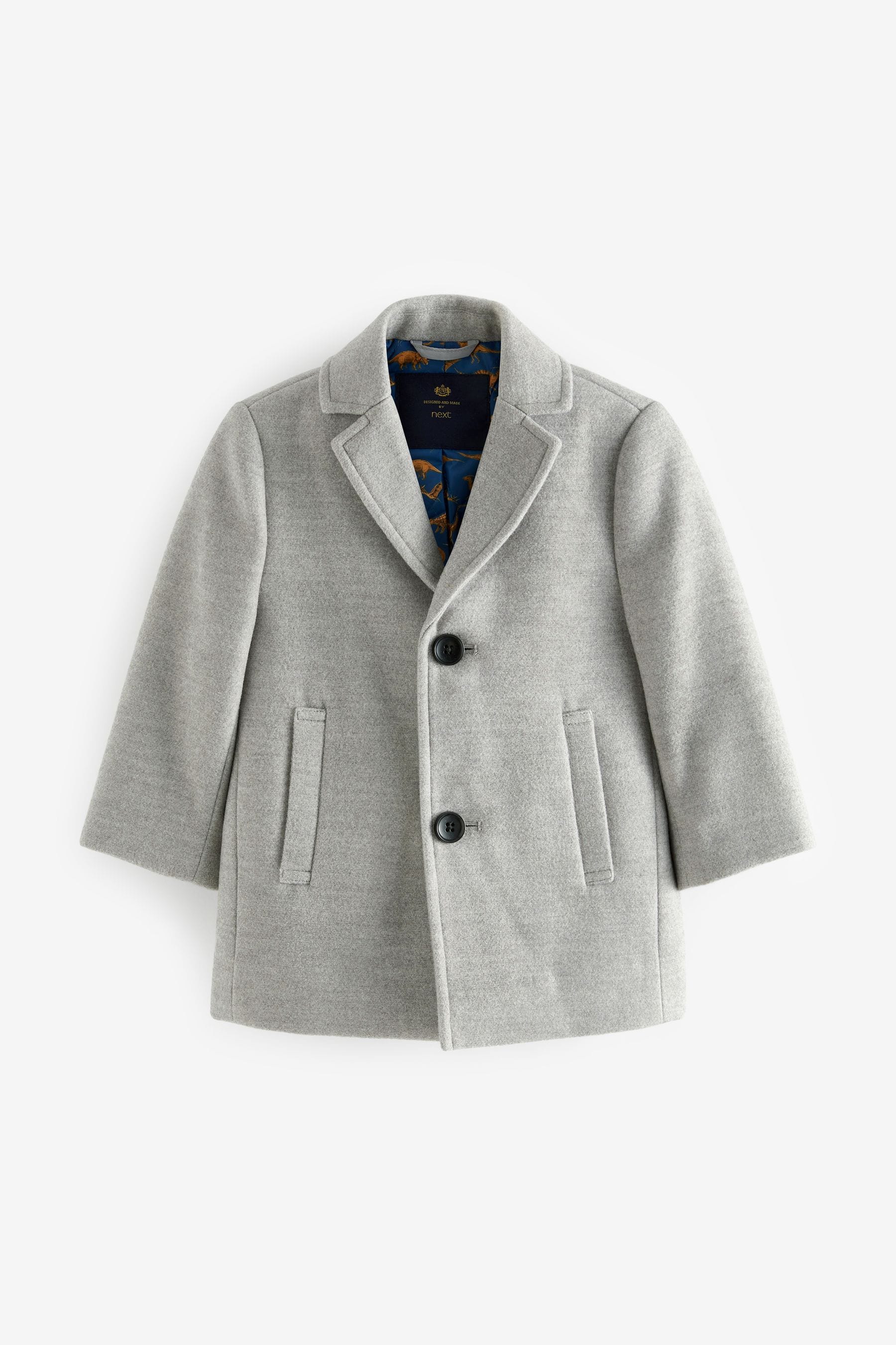 Grey Longline Smart Coat (3mths-7yrs)