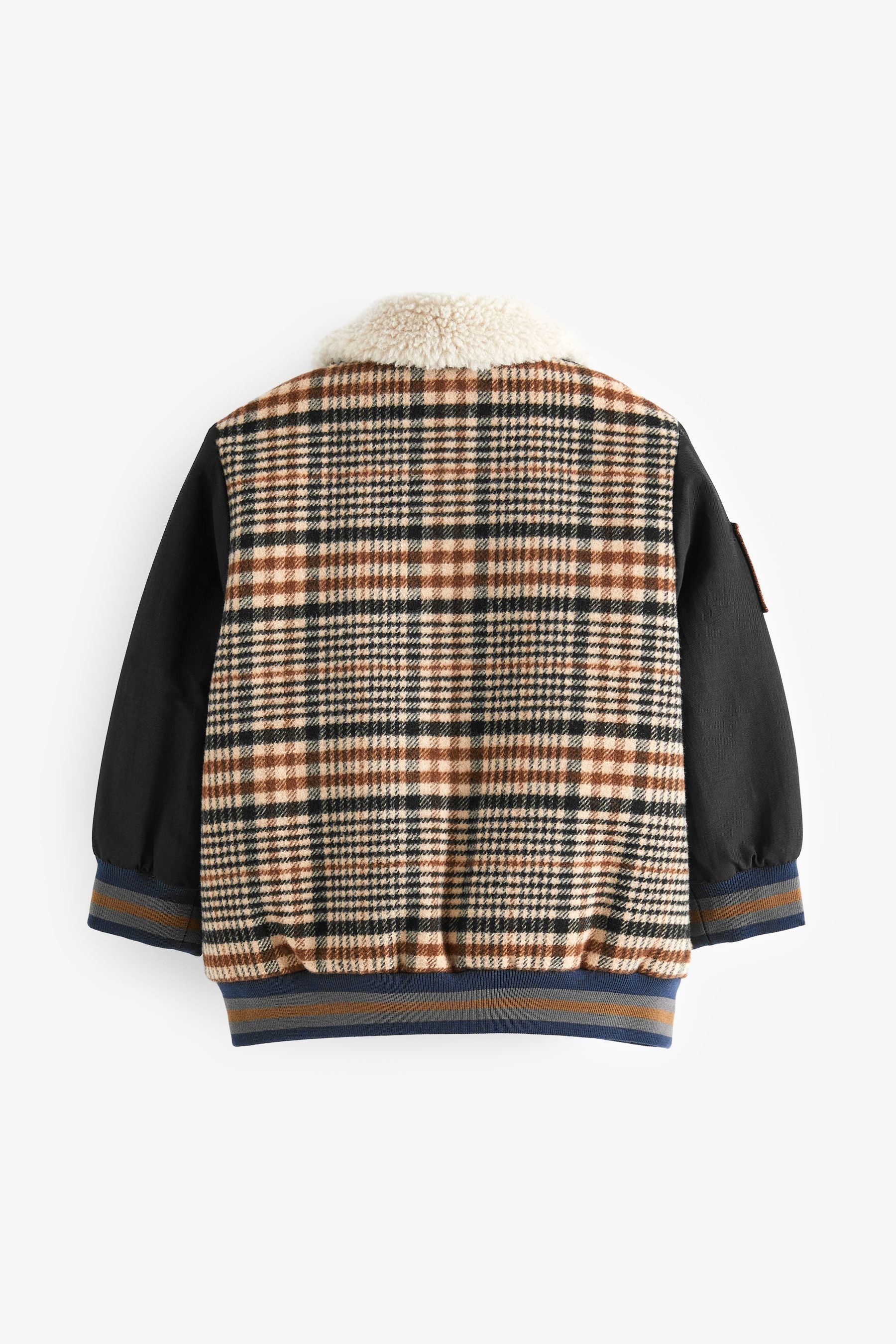 Brown Check Varsity Smart Varsity Bomber Jacket (3mths-7yrs)