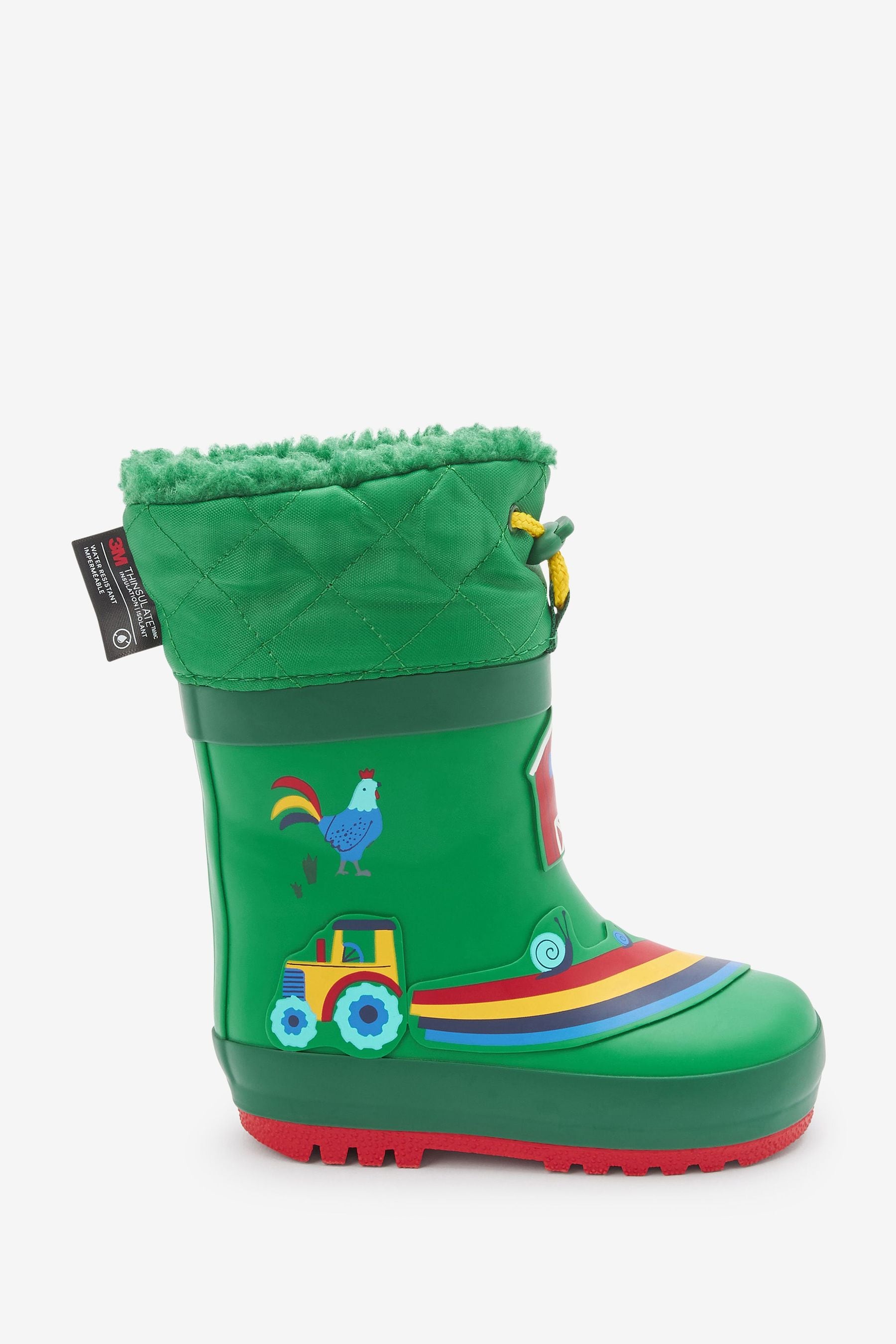 Green Cuff Wellies