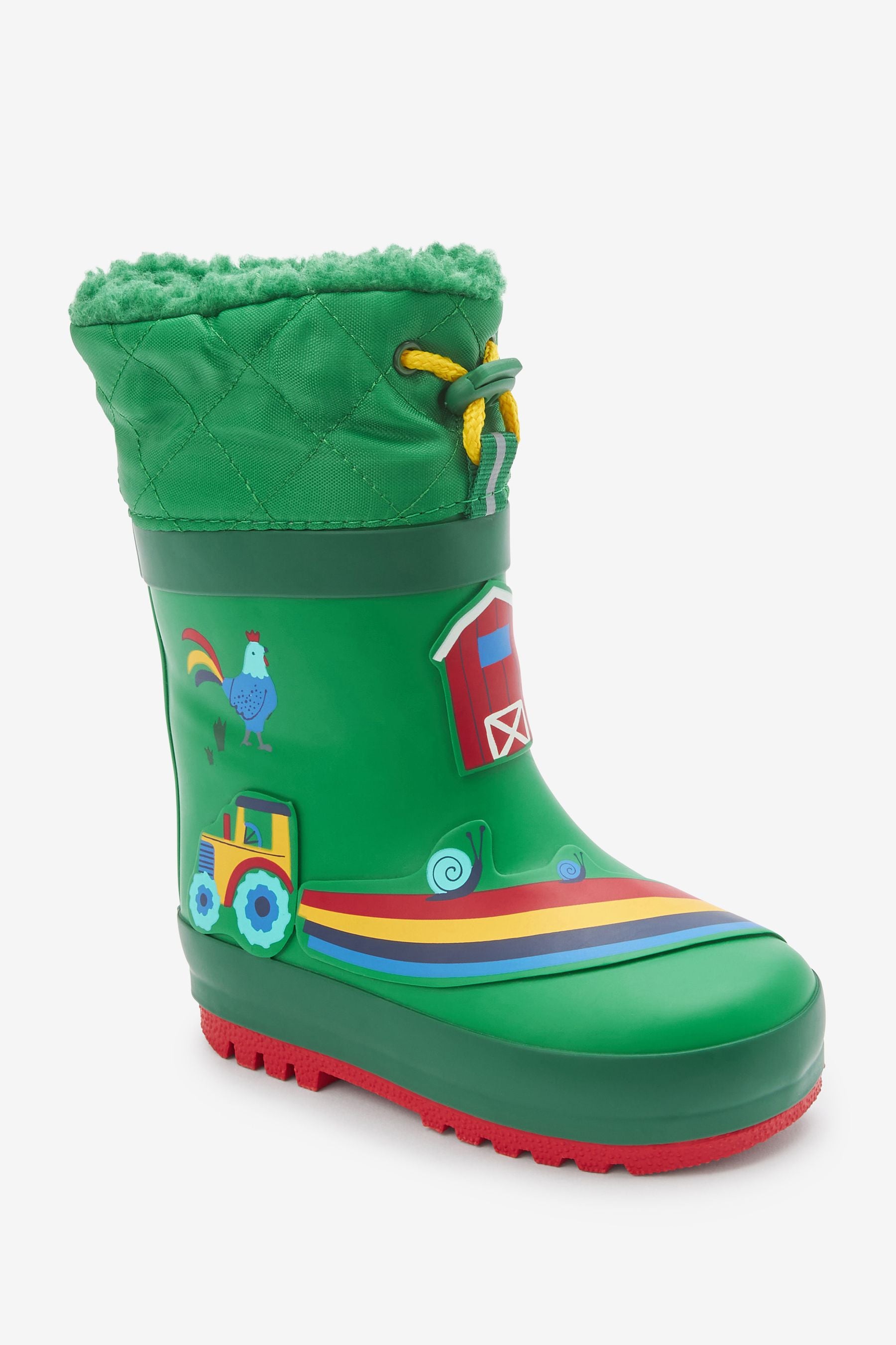 Green Cuff Wellies