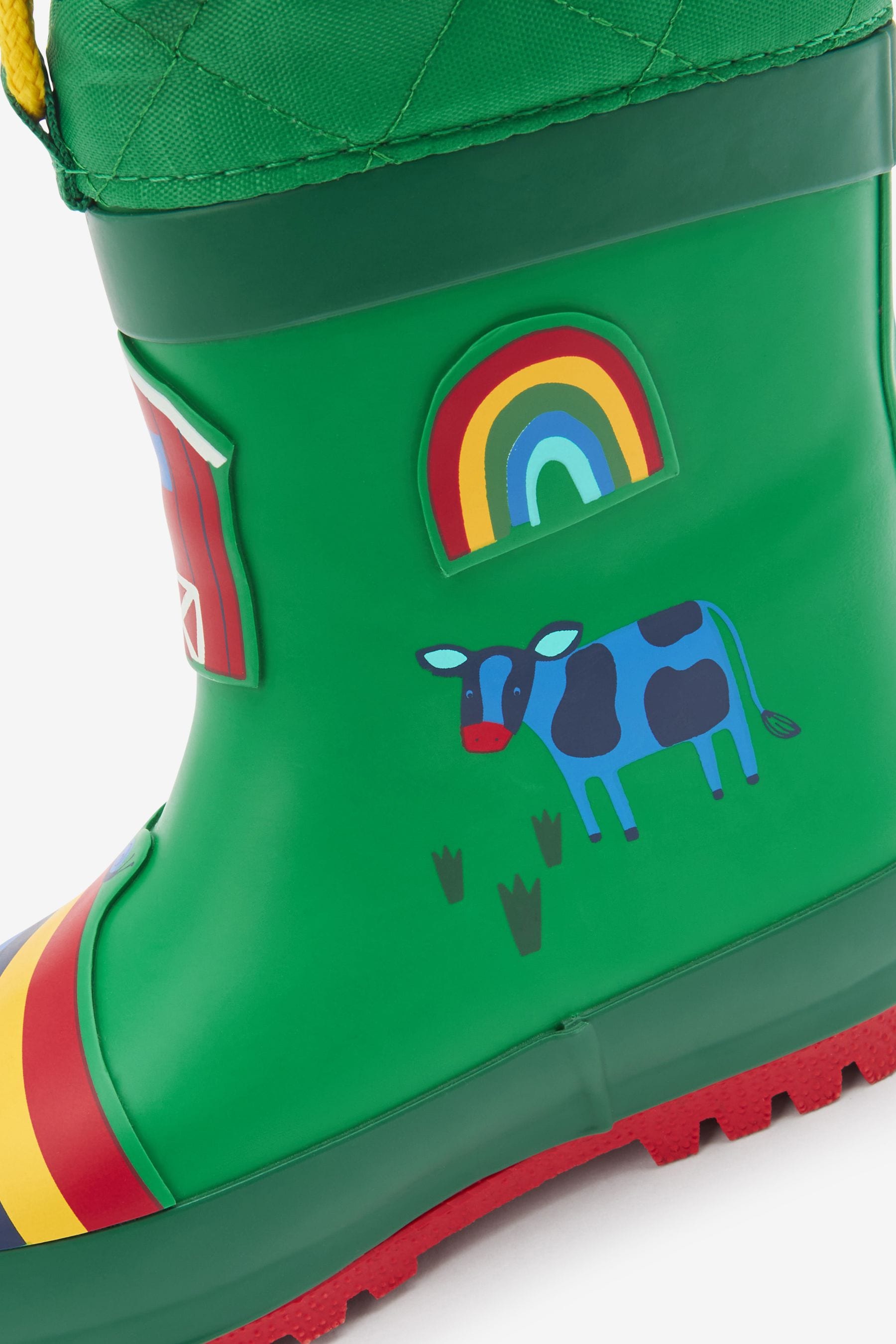 Green Cuff Wellies