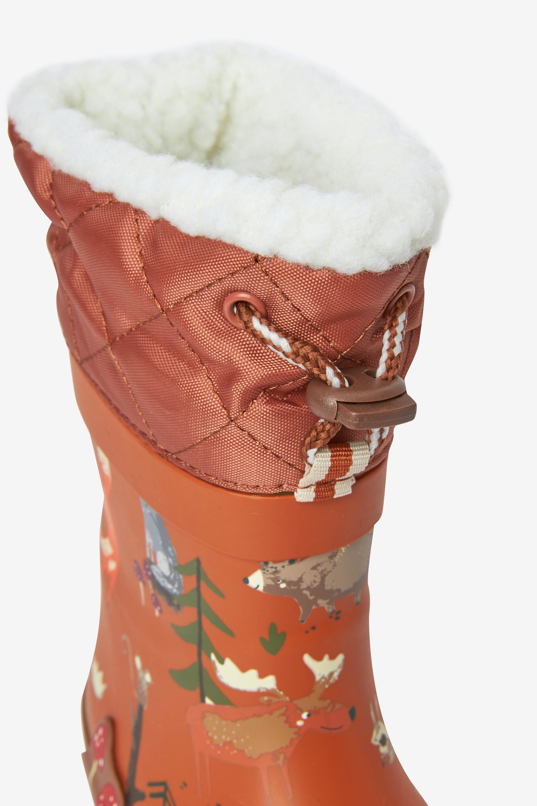 Rust Brown Thermal Thinsulate Lined Cuff Wellies