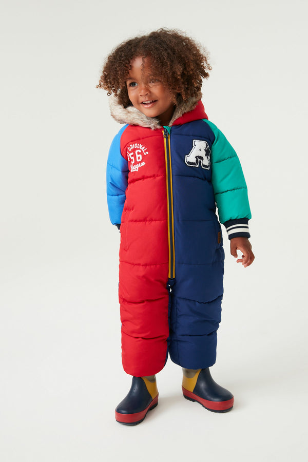 Navy Blue Colourblock Snowsuit (3mths-7yrs)