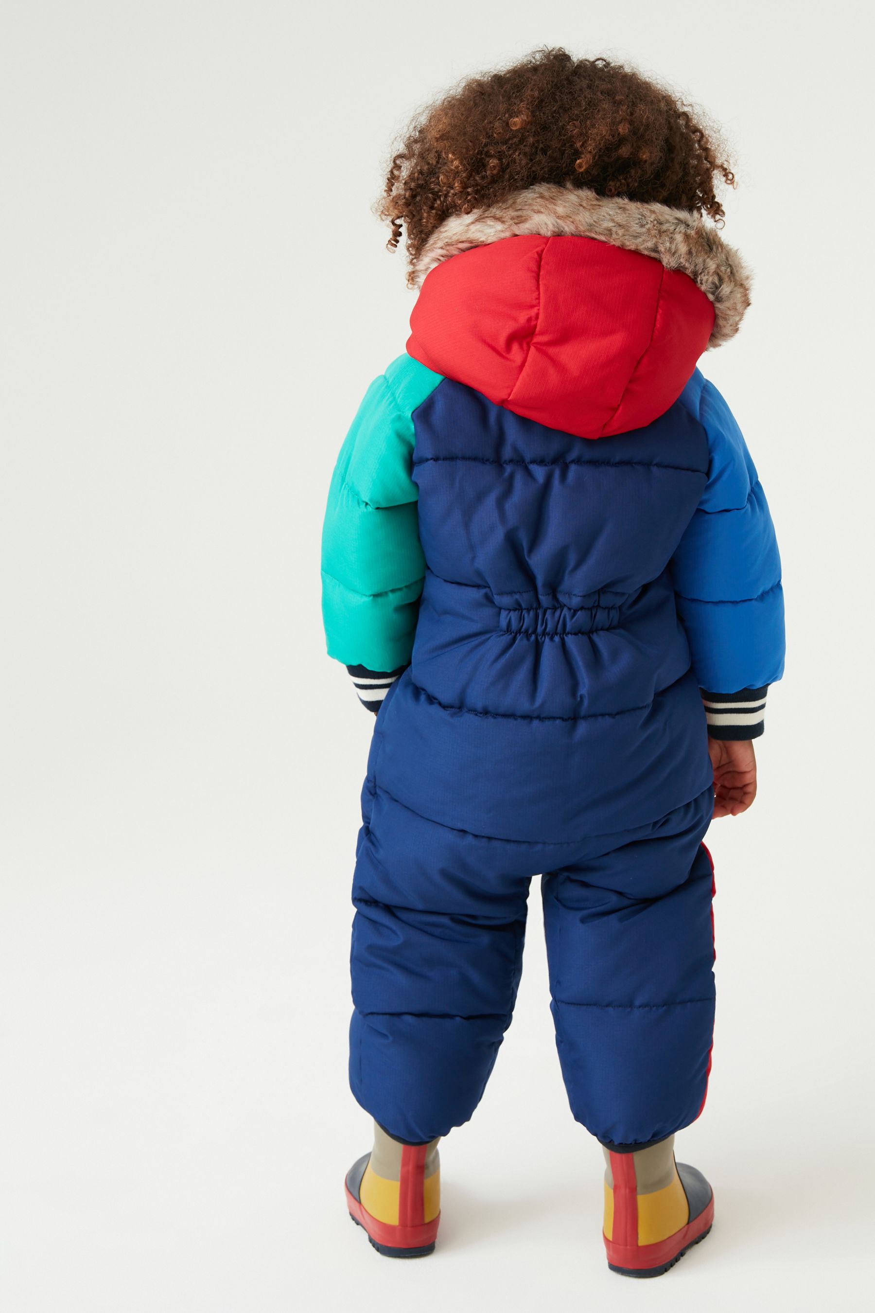 Navy Blue Colourblock Snowsuit (3mths-7yrs)