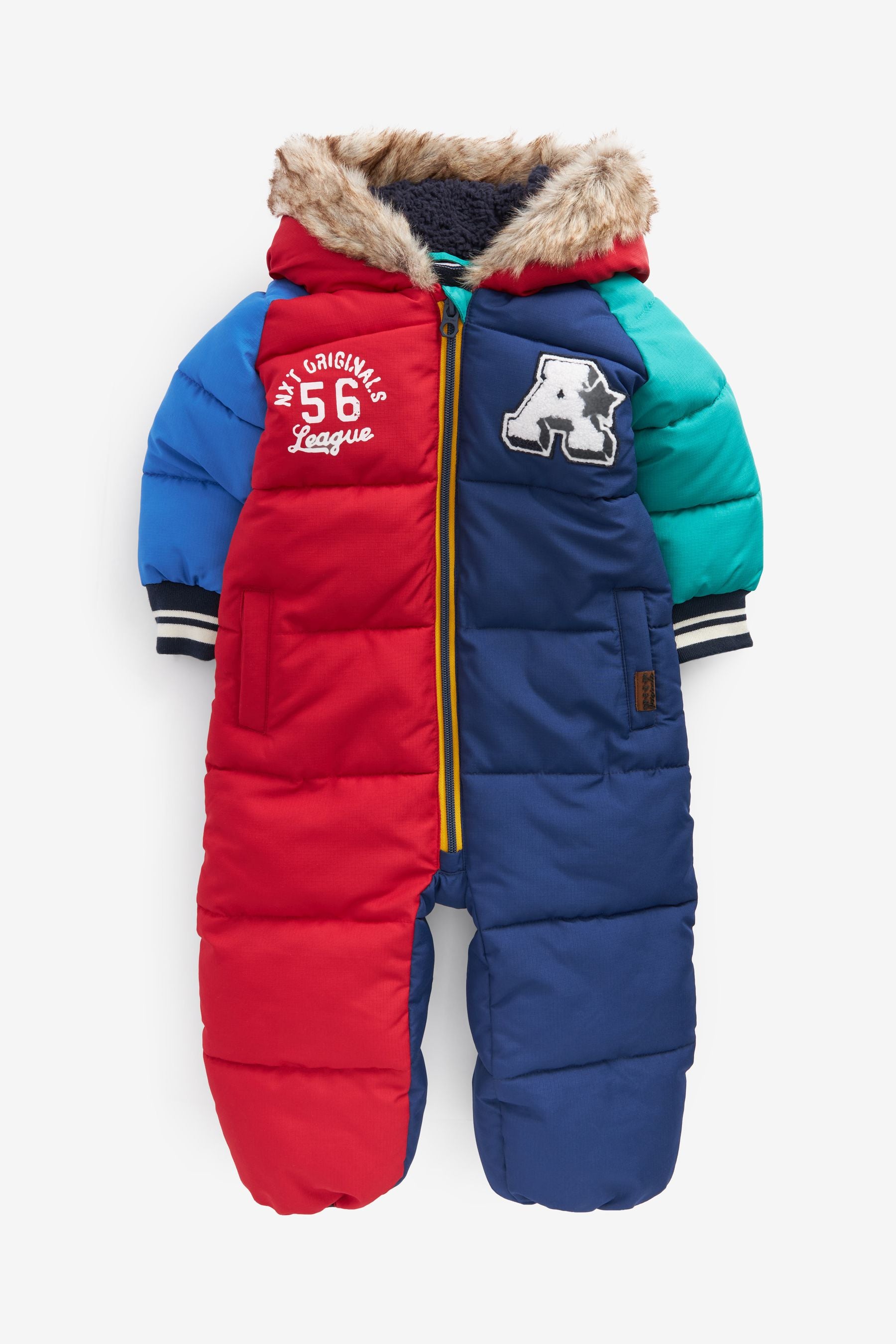 Navy Blue Colourblock Snowsuit (3mths-7yrs)