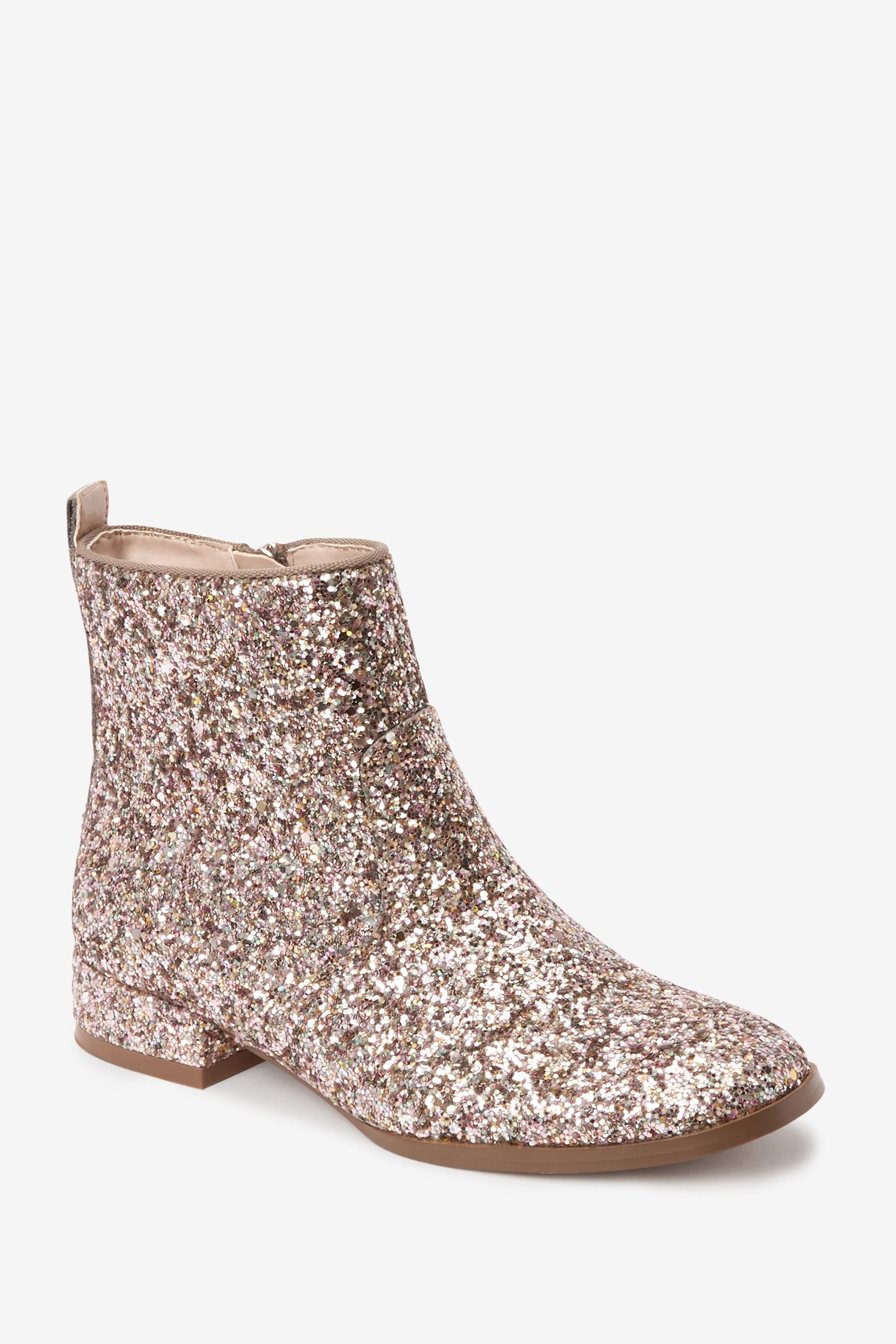 Rose Gold Glitter Boots