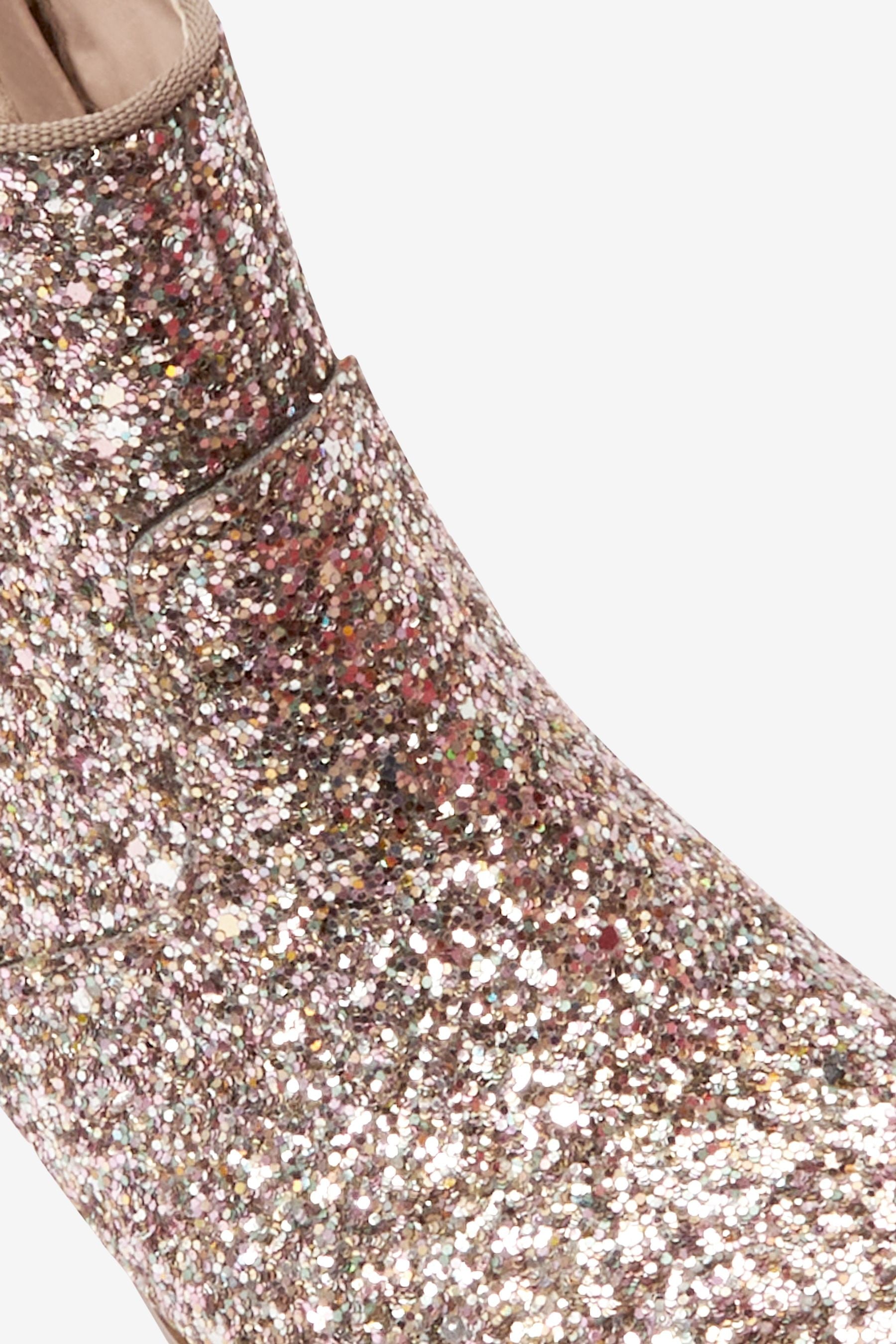 Rose Gold Glitter Boots