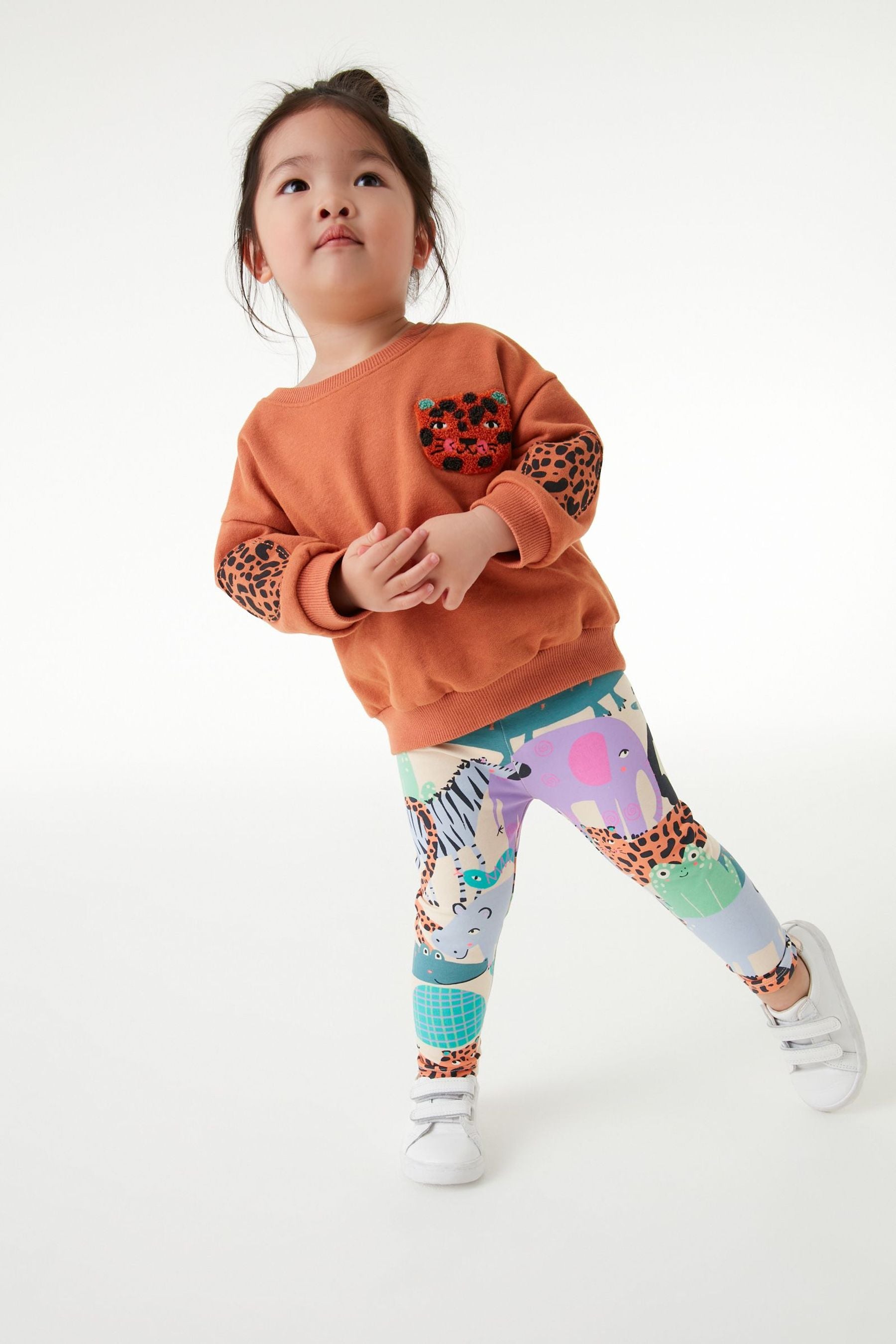 Orange Tiger Character Sweatshirt And Leggings Co-ord Set (3mths-7yrs)