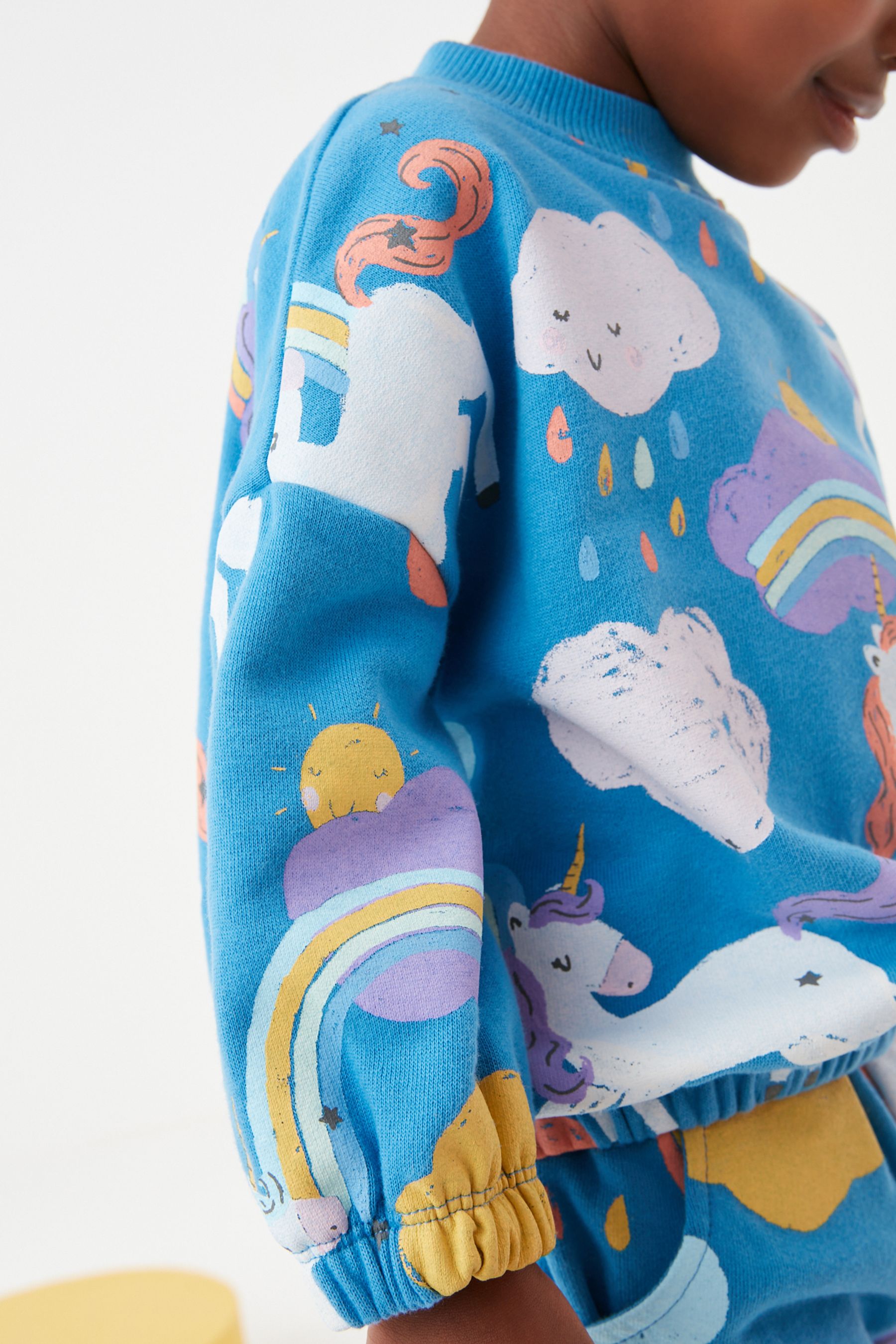 Blue Unicorn Soft Touch Jersey (3mths-7yrs)