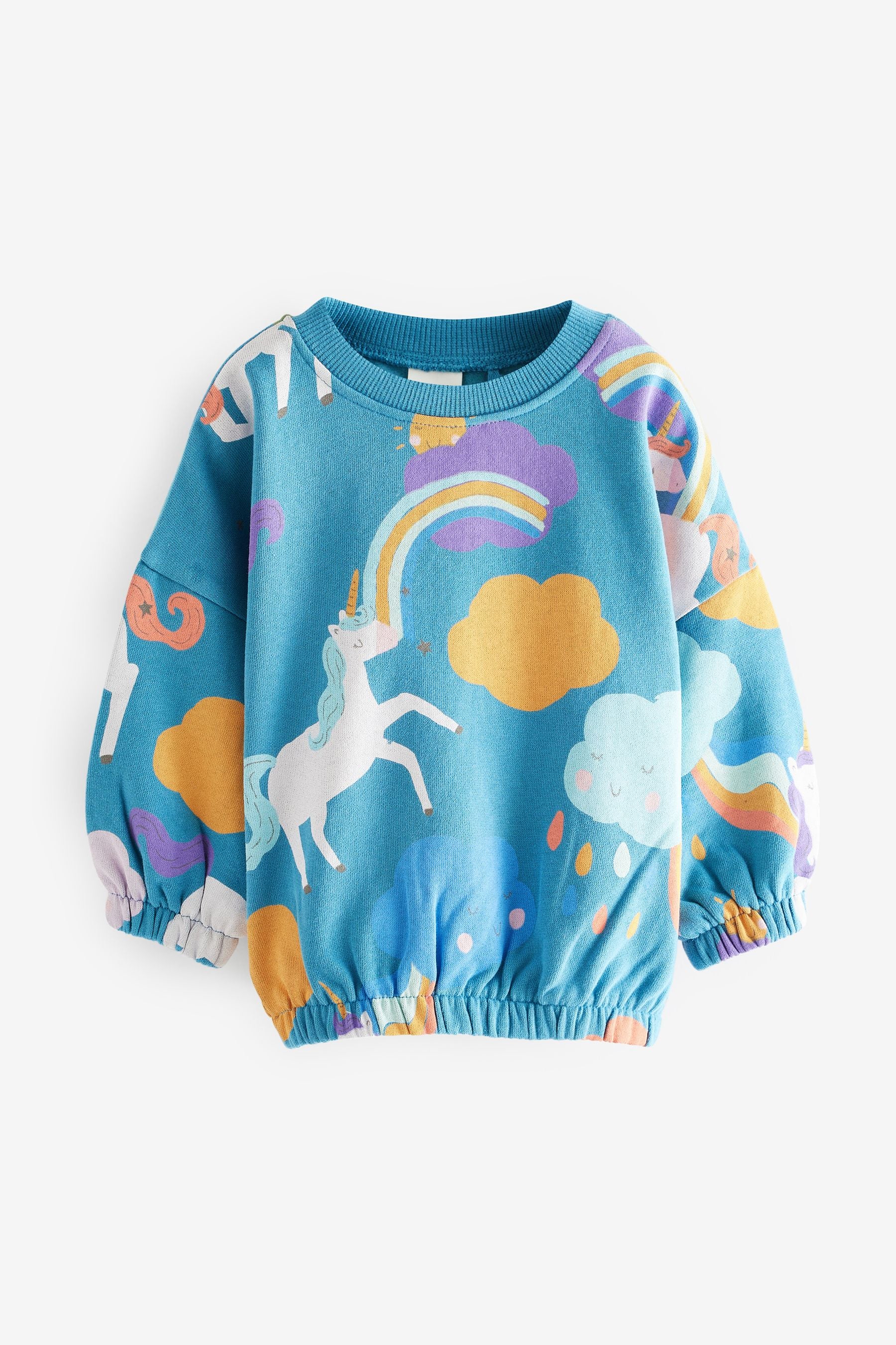 Blue Unicorn Soft Touch Jersey (3mths-7yrs)