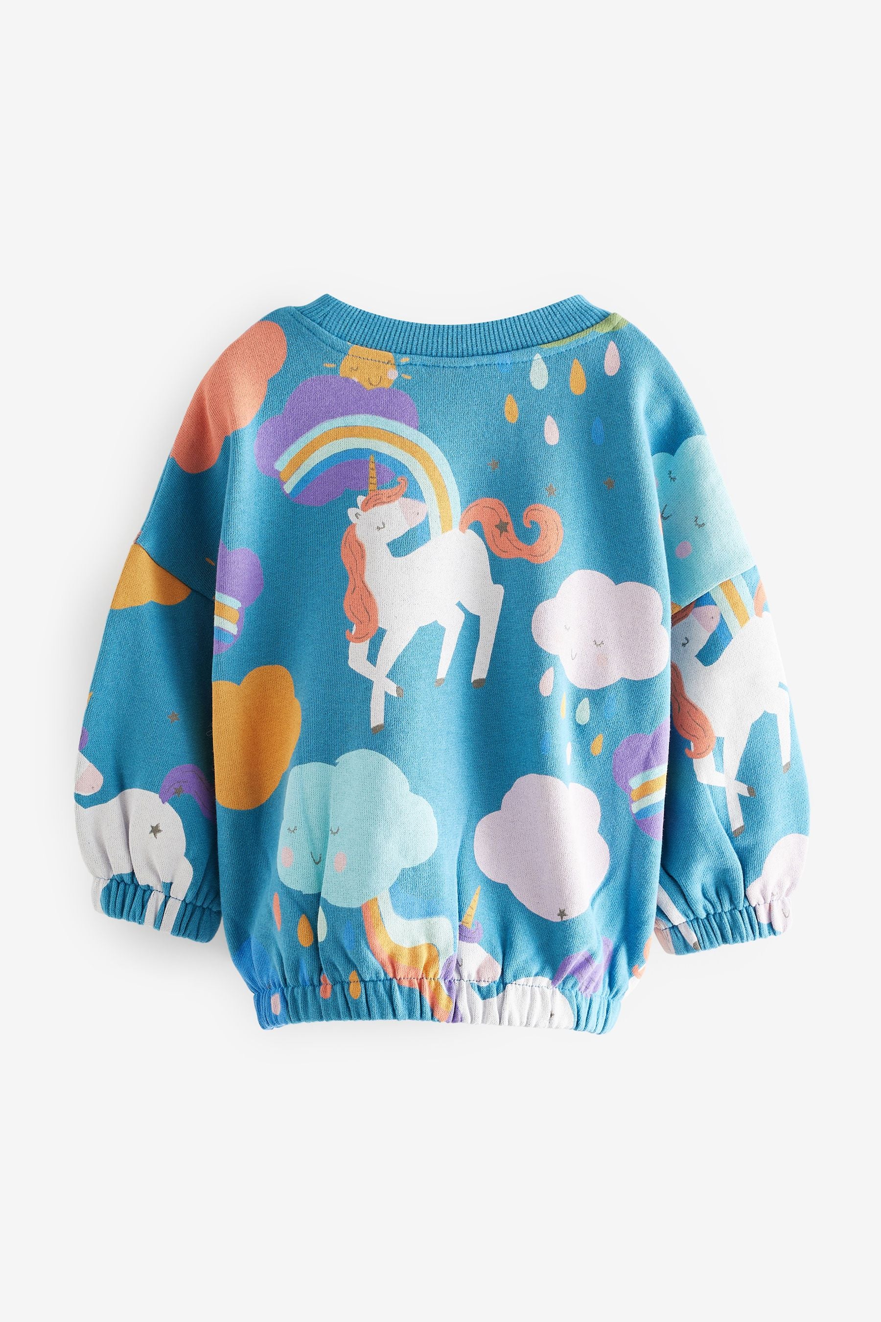 Blue Unicorn Soft Touch Jersey (3mths-7yrs)