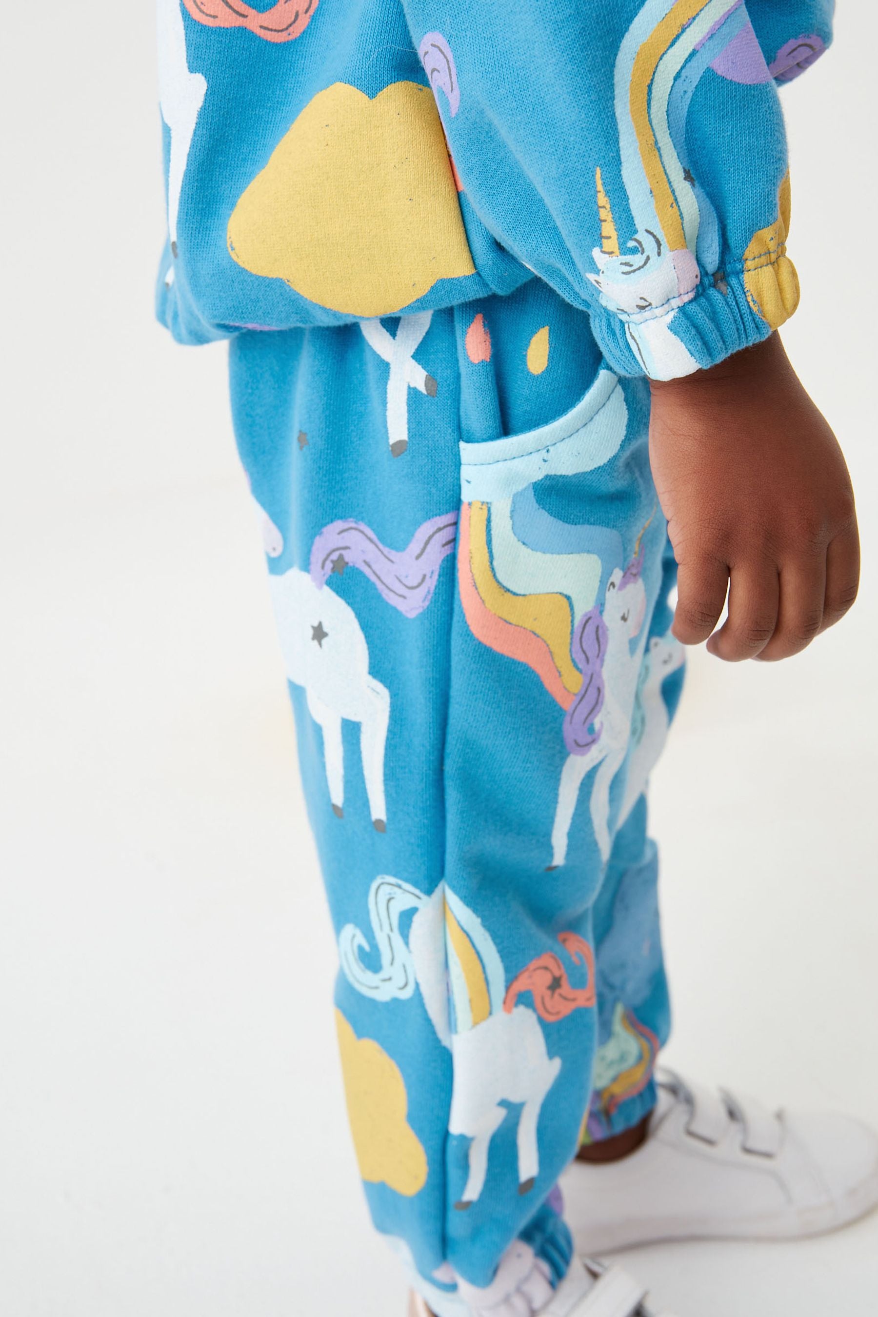 Blue Unicorn Soft Touch Jersey (3mths-7yrs)