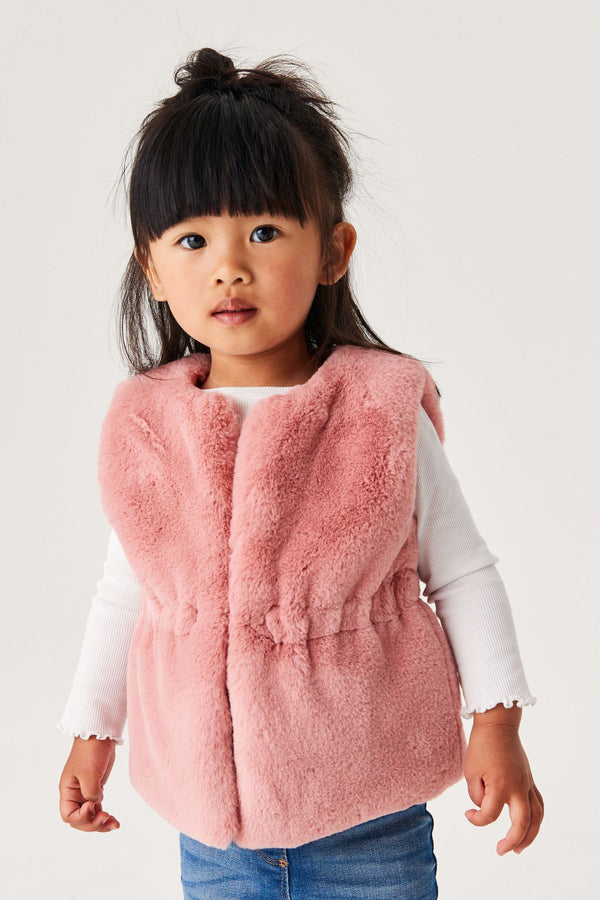 Pink Faux Fur Gilet (3mths-7yrs)