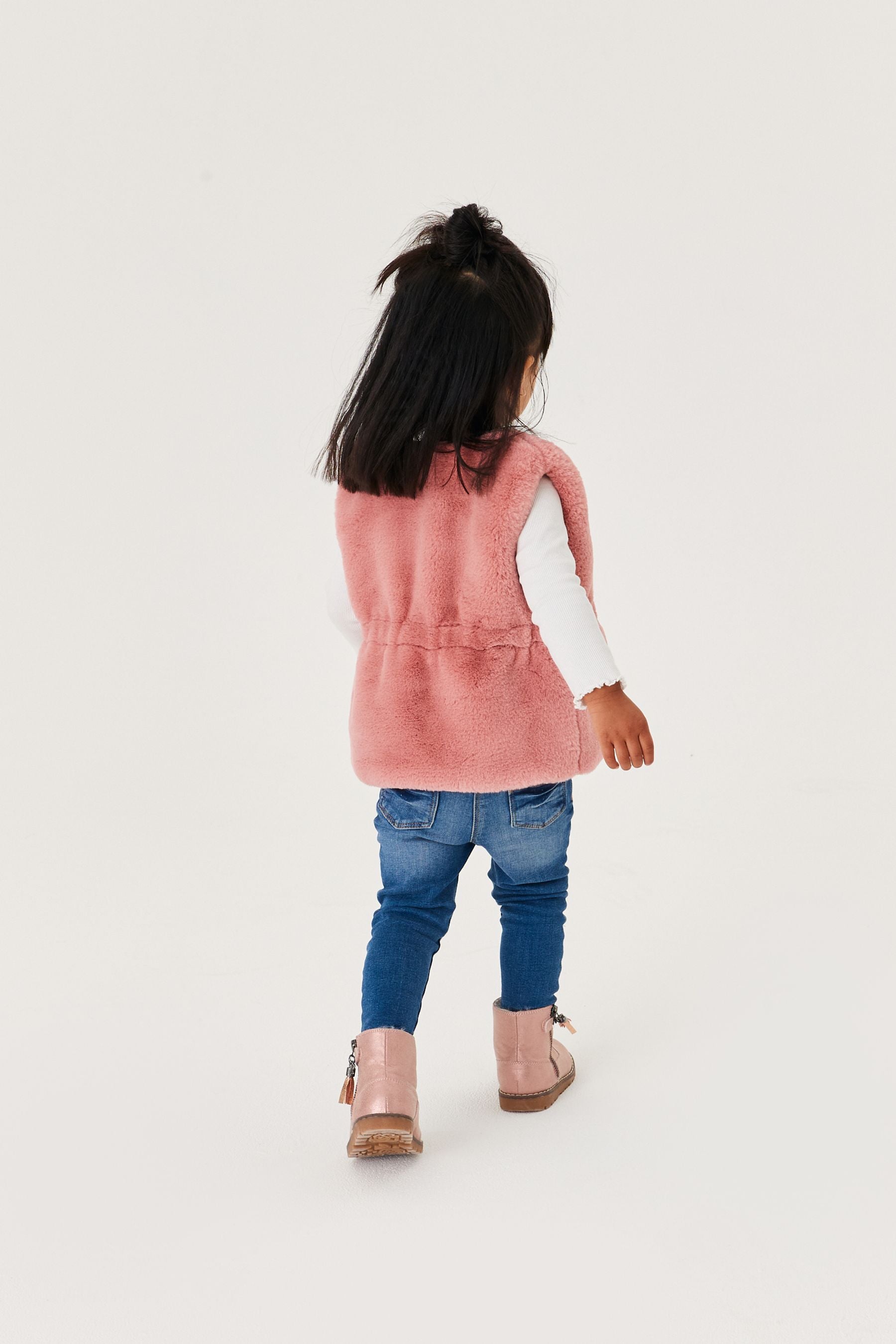 Pink Faux Fur Gilet (3mths-7yrs)