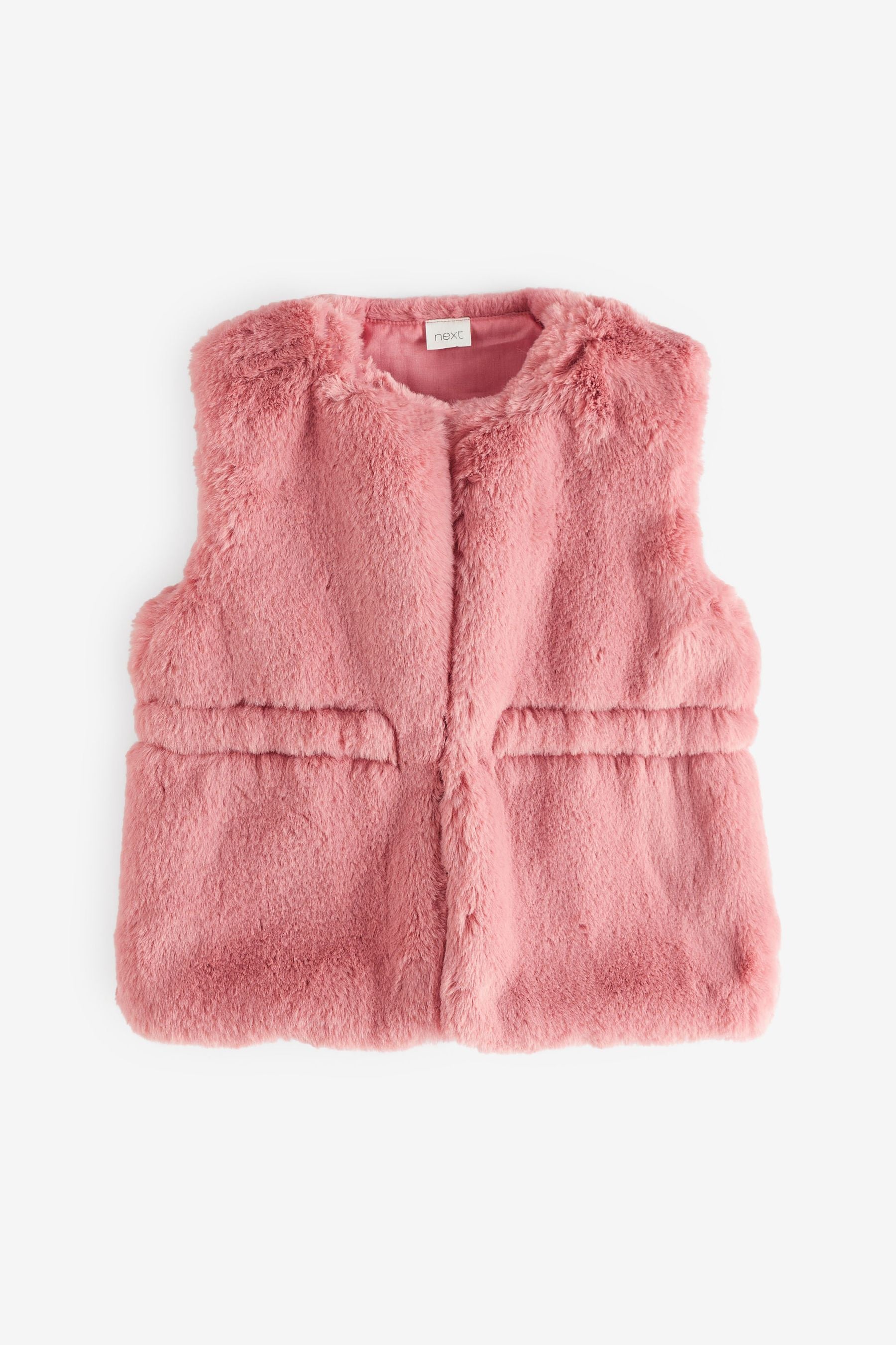 Pink Faux Fur Gilet (3mths-7yrs)