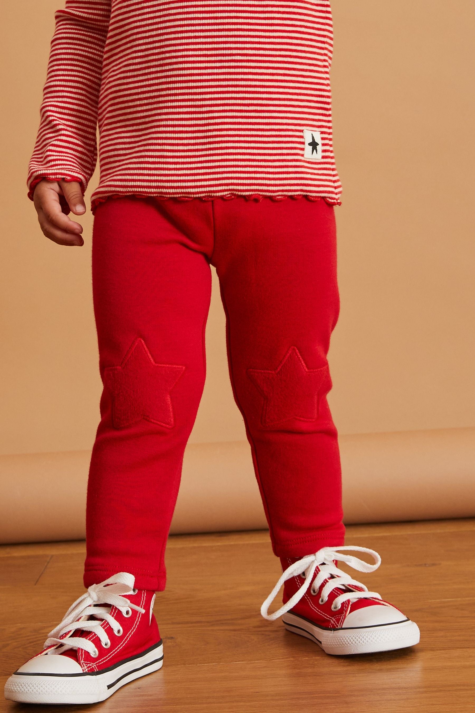 Red Cosy Fleece Lined Leggings (3mths-7yrs)