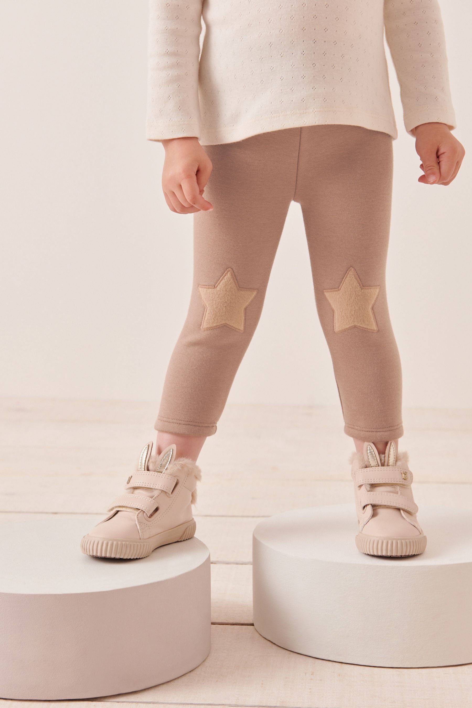 Neutral Cosy Fleece Lined Leggings (3mths-7yrs)