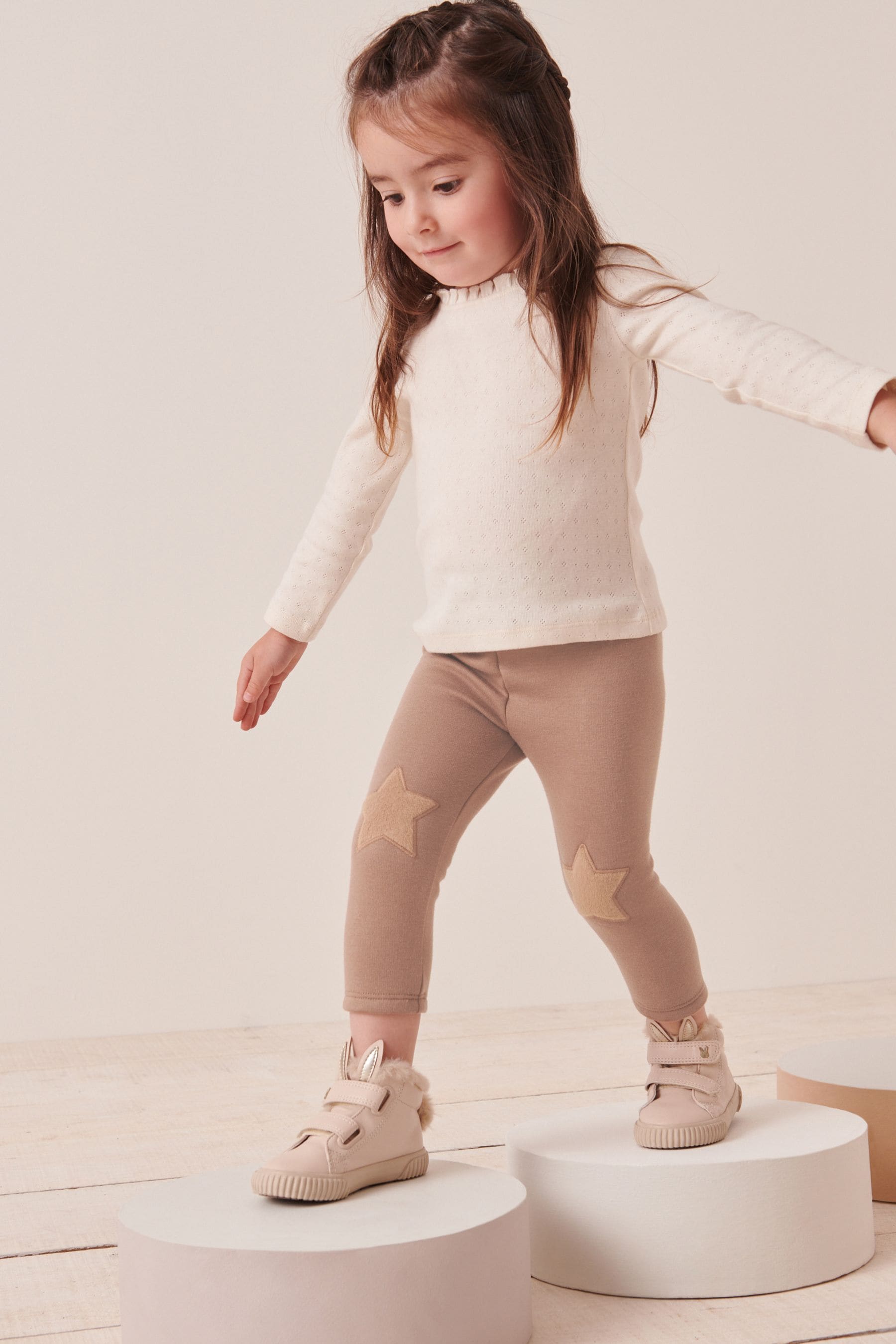 Neutral Cosy Fleece Lined Leggings (3mths-7yrs)