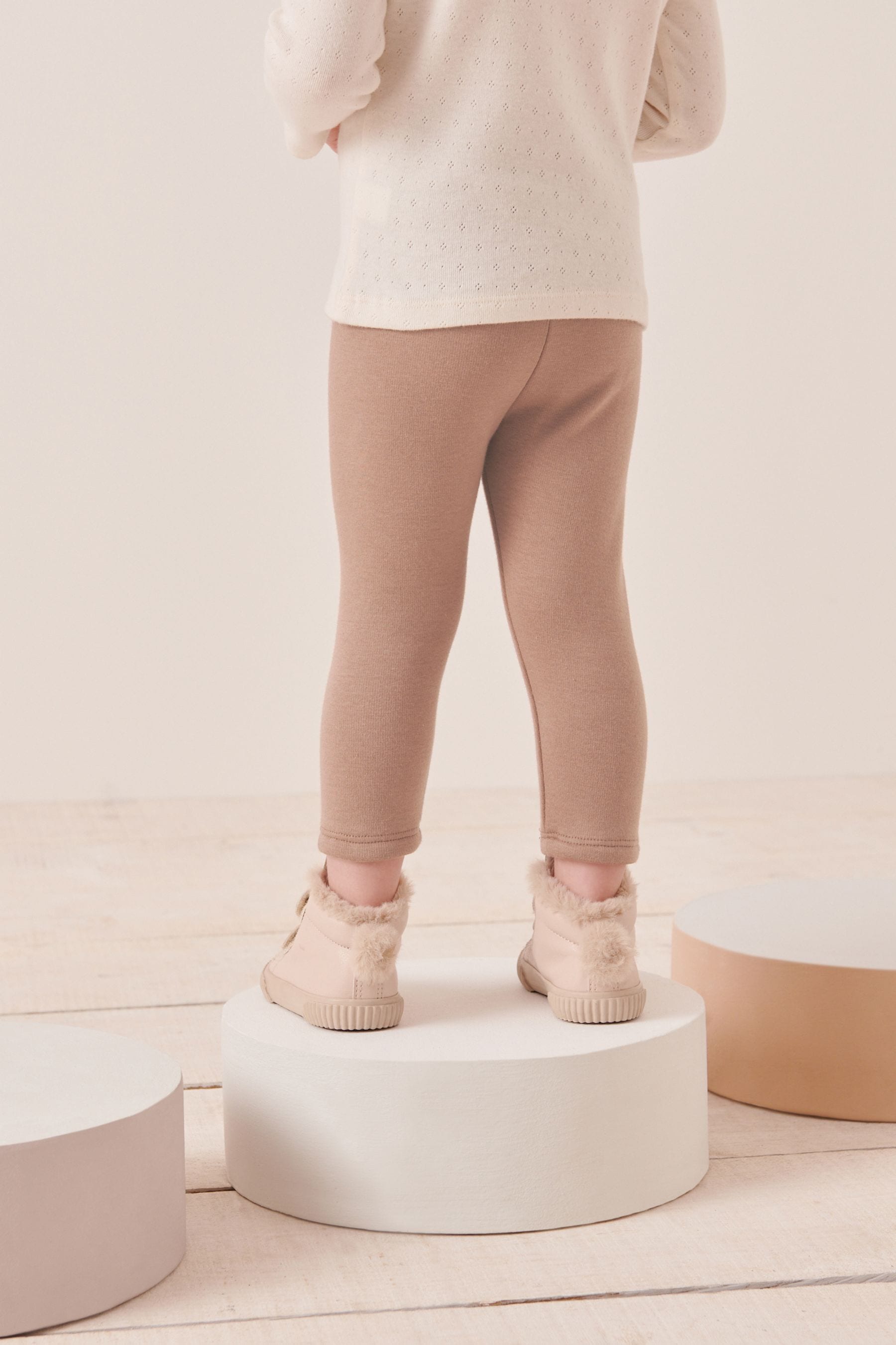 Neutral Cosy Fleece Lined Leggings (3mths-7yrs)