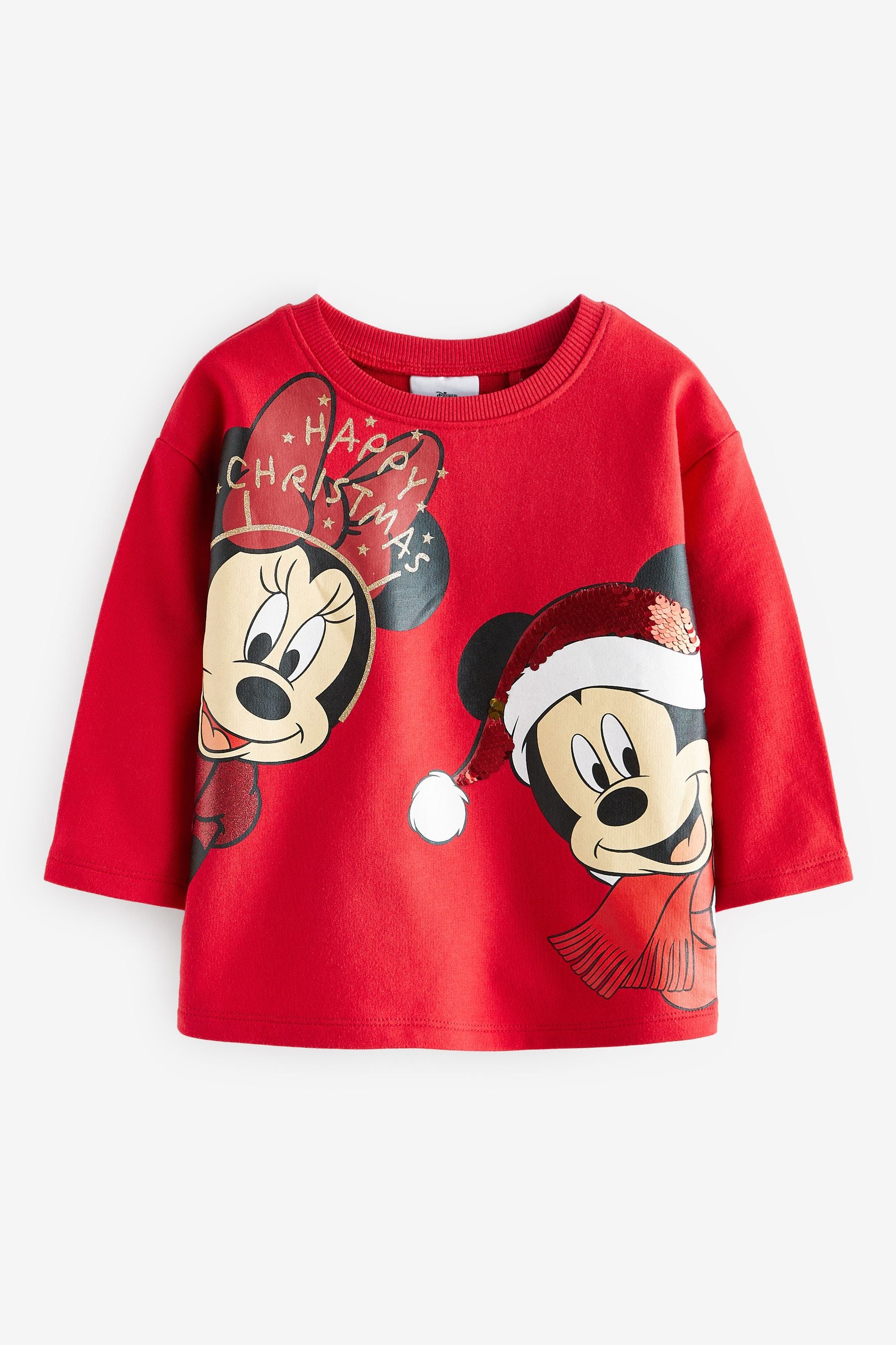 Red Disney Christmas Mickey & Minnie Mouse T-Shirt (9mths-7yrs)