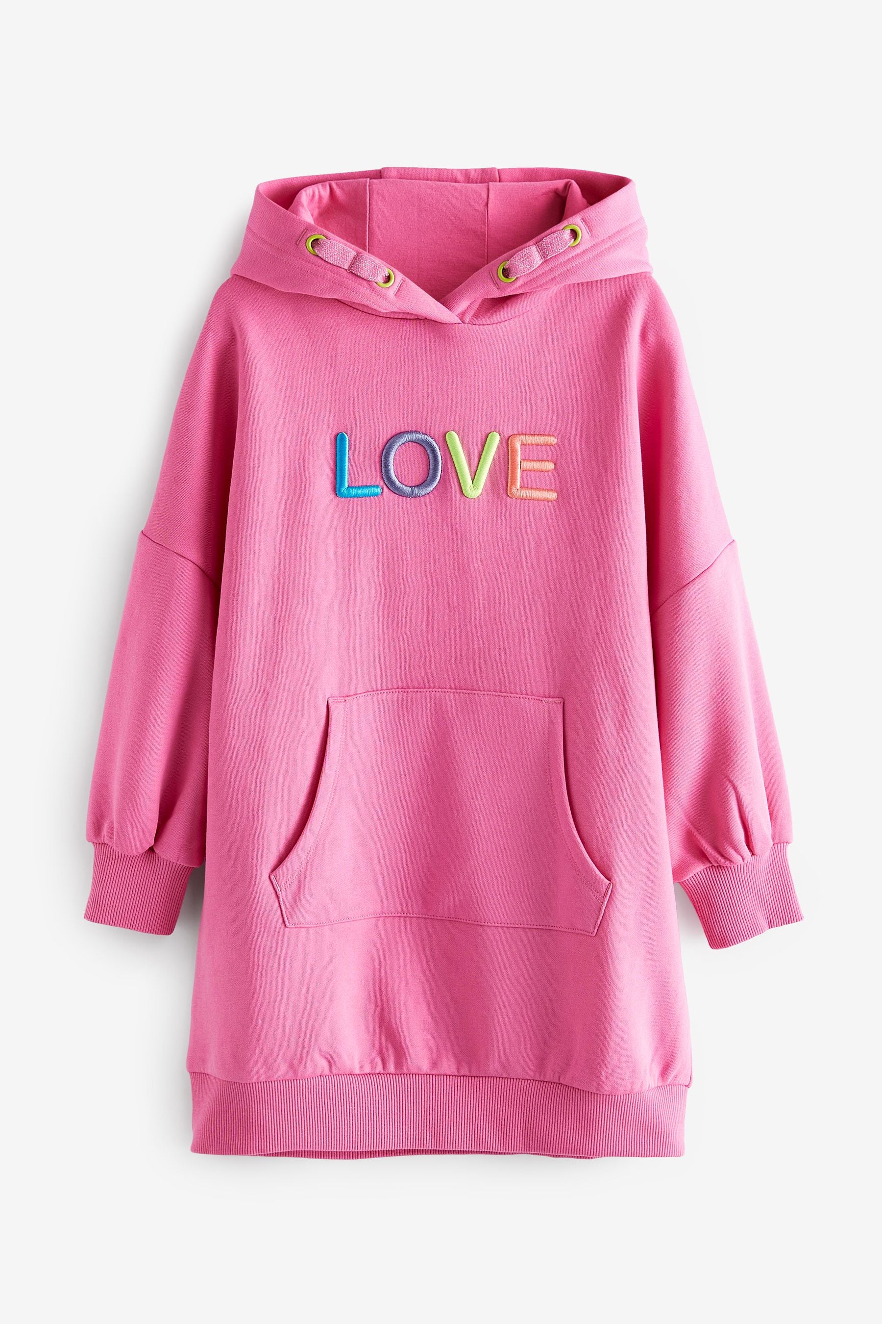 Pink Love Hoodie Dress (3-16yrs)