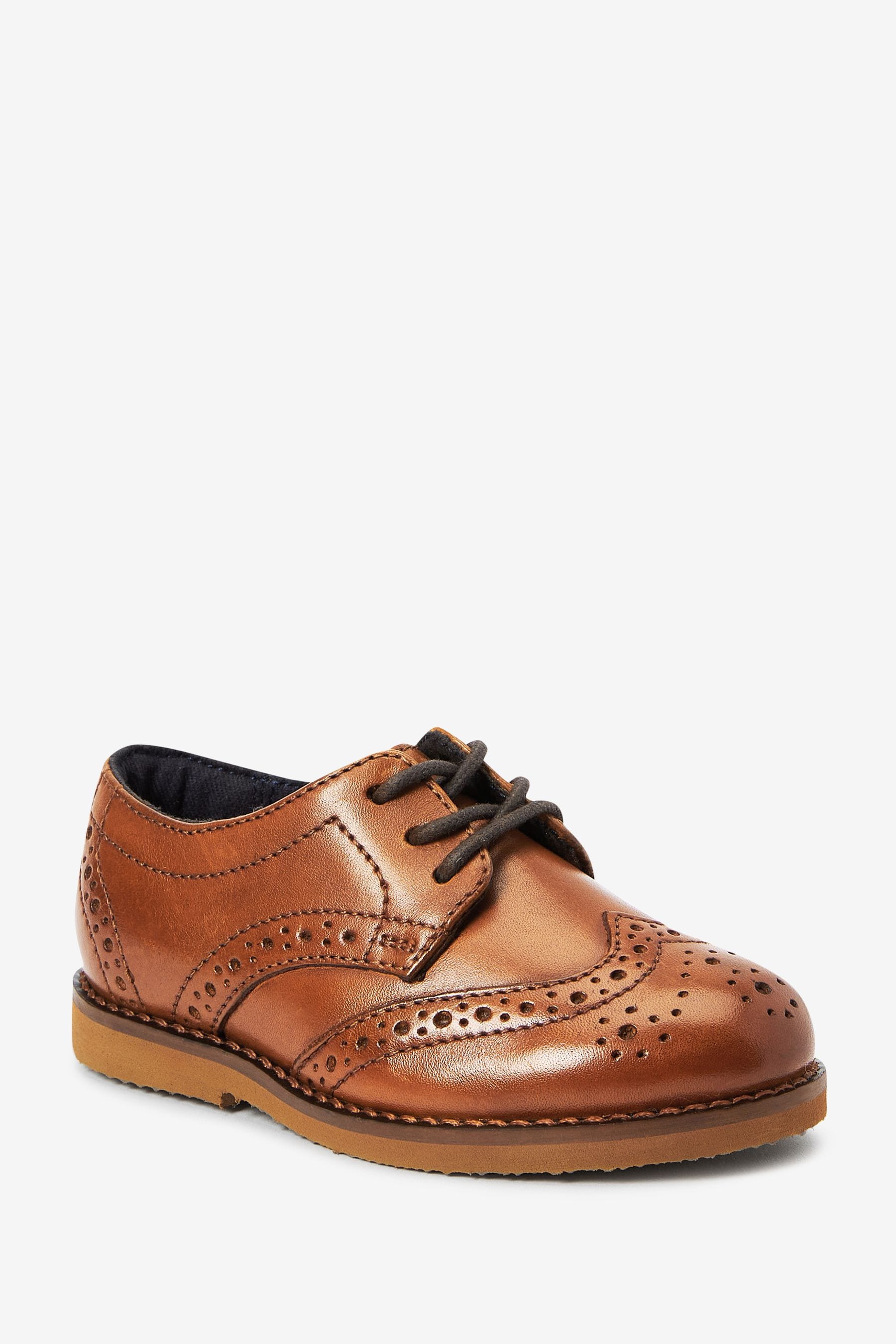 Tan/Brown Smart Leather Brogues Shoes