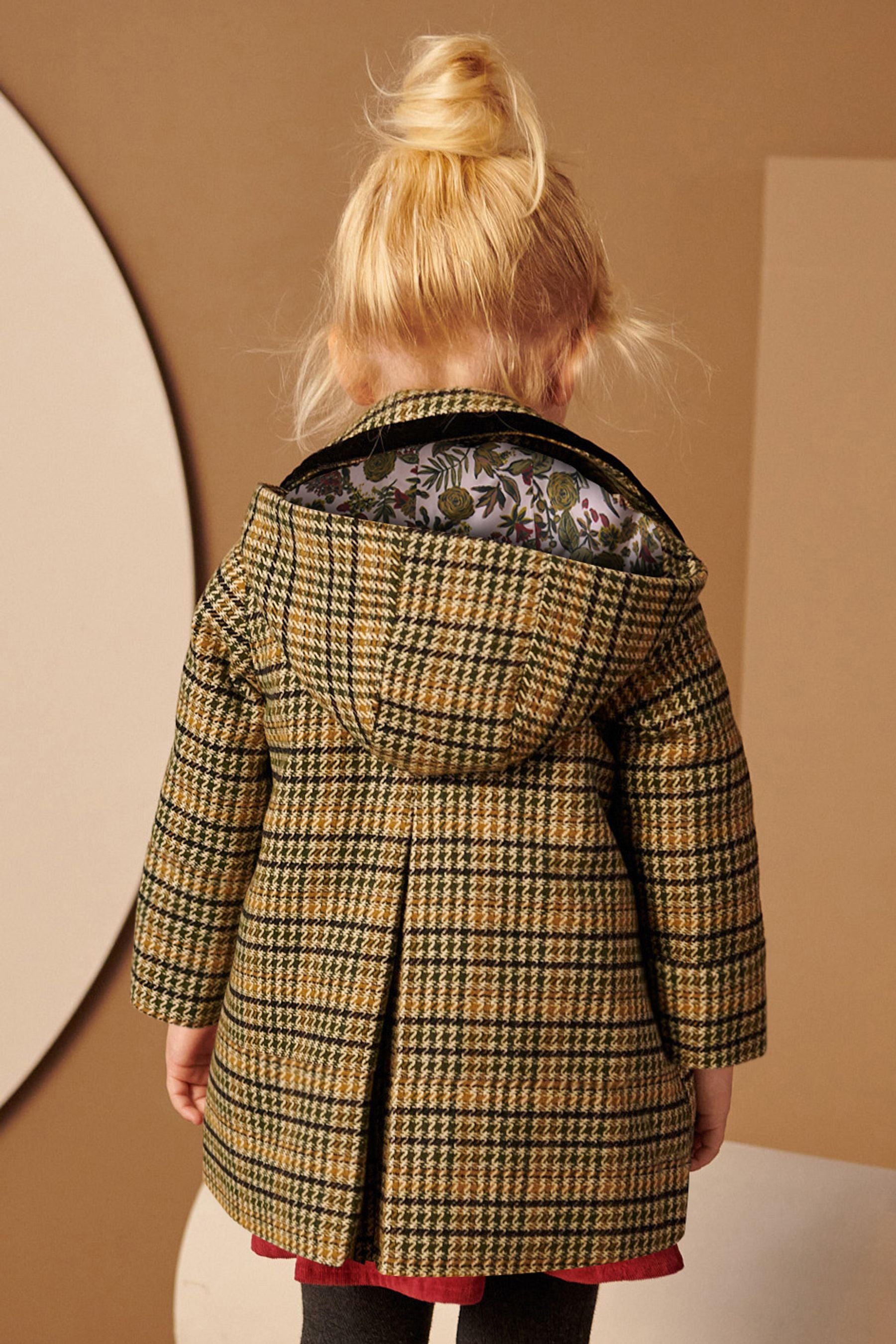 Green Heritage Check Coat With Wool Mix (3mths-7yrs)