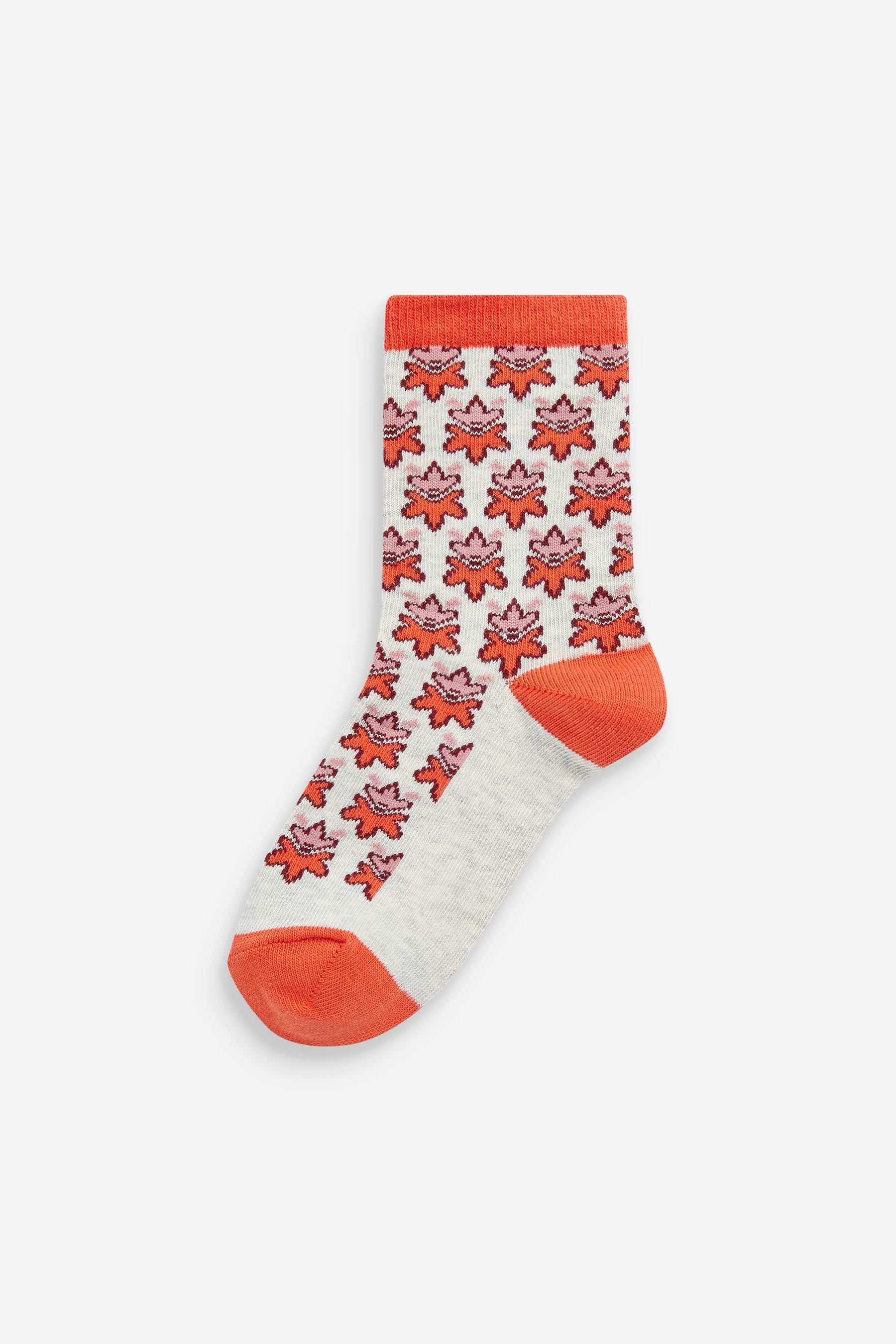 Red/Orange 3 Pack Cotton Rich Ankle Socks