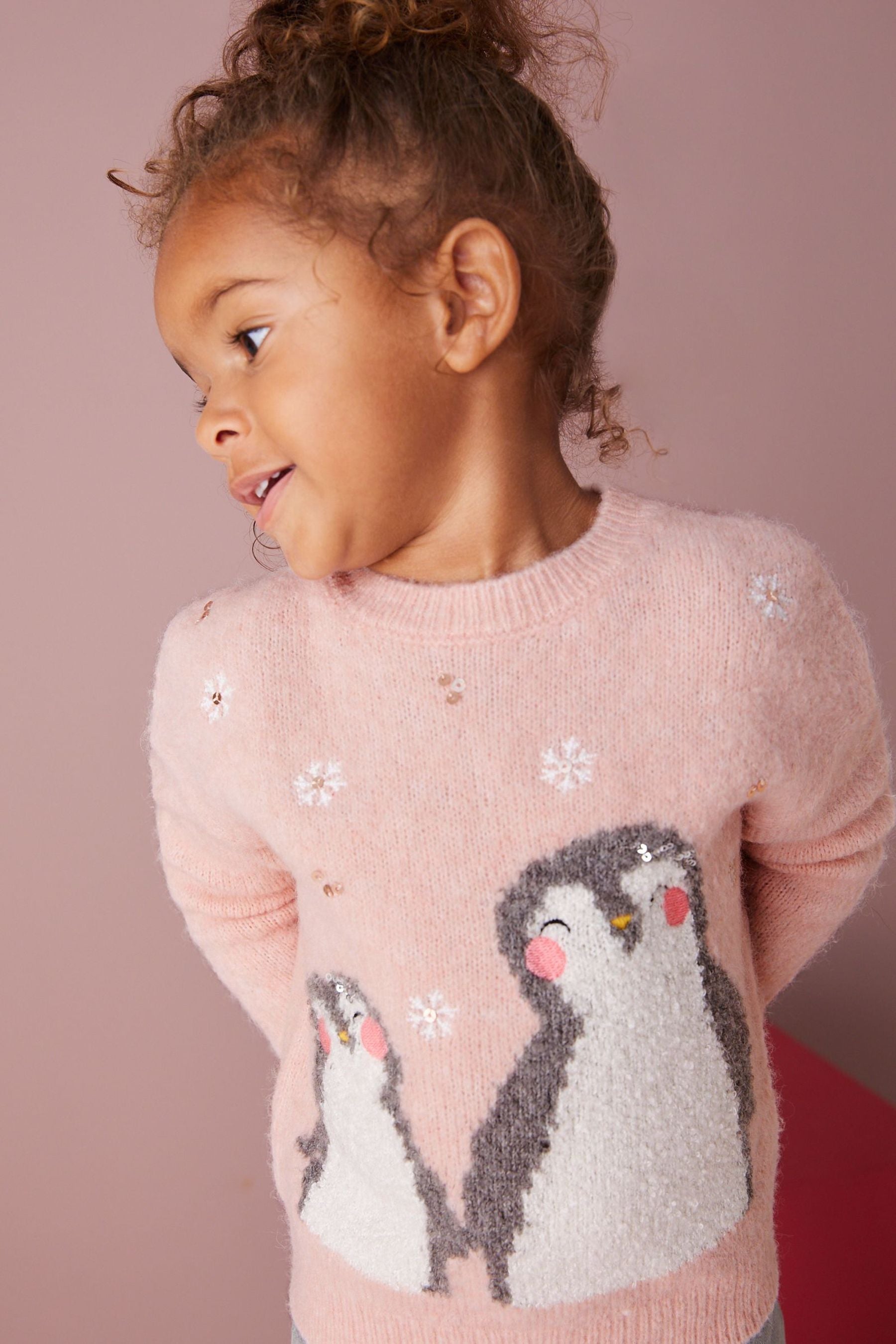 Pink Christmas Jumper (3mths-10yrs)