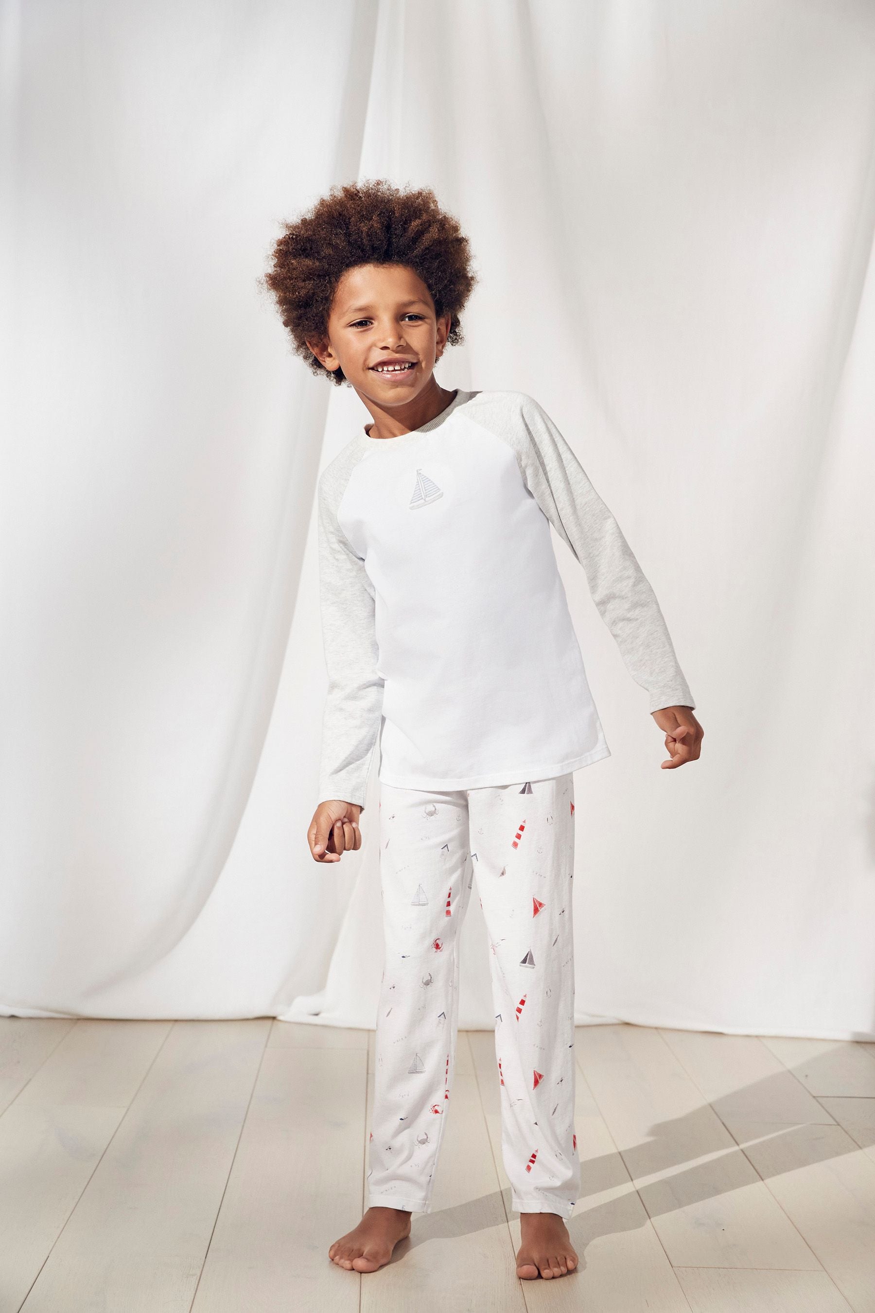 The White Company White Seaside Print Pyjamas