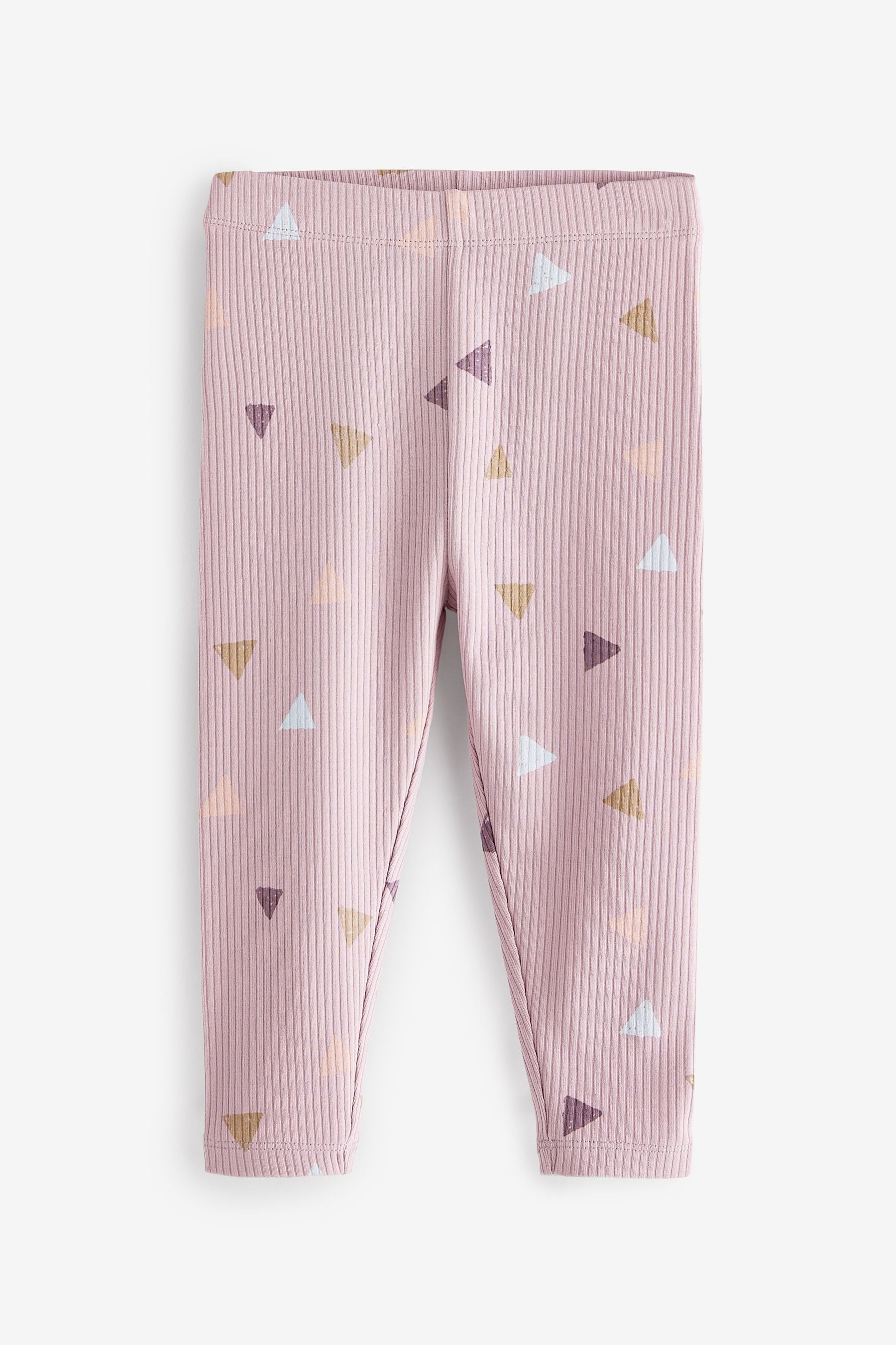 Pastel Ditsy Rib Jersey Leggings 5 Pack (3mths-7yrs)