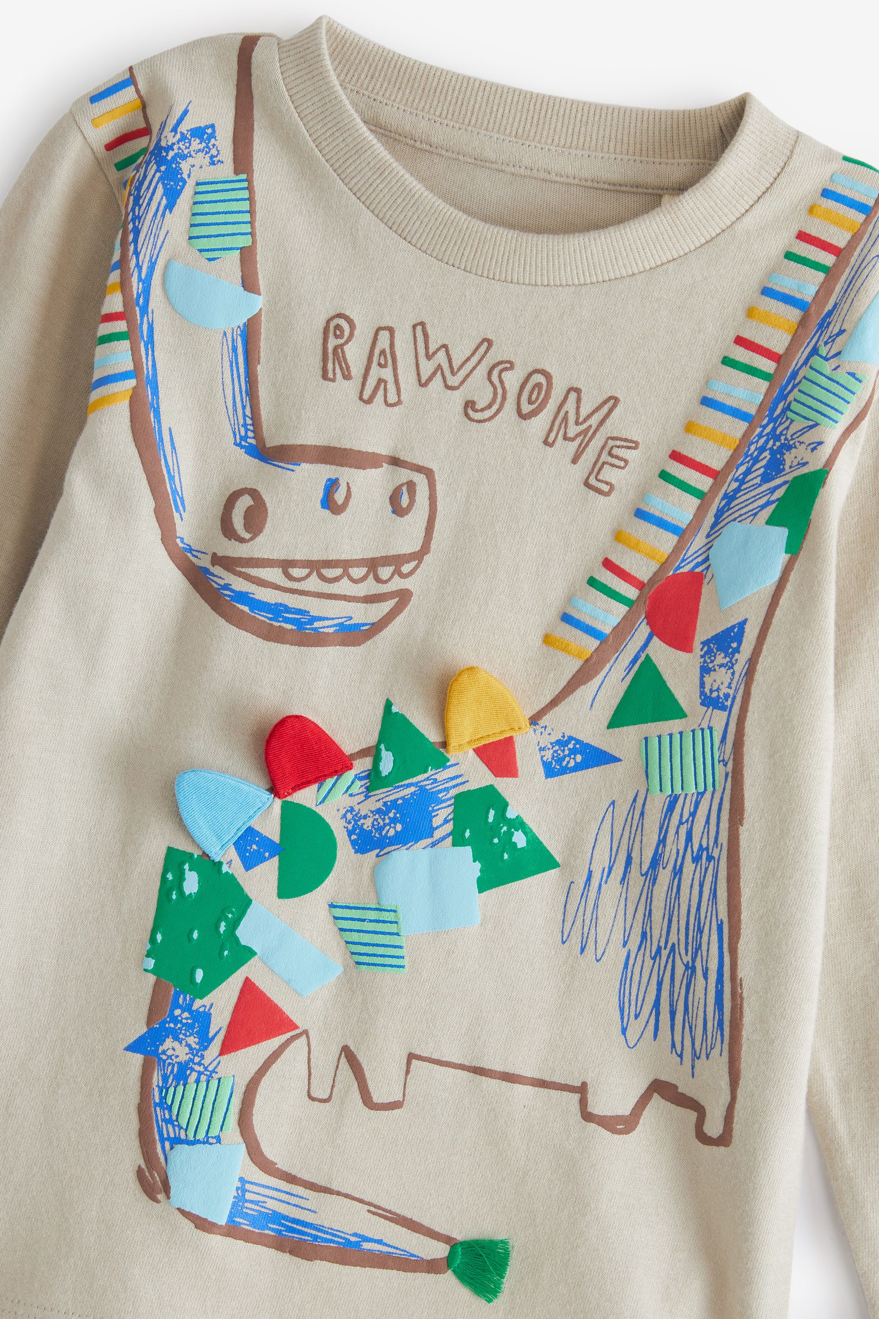 Long Sleeve Dinosaur T-Shirt (3mths-7yrs)