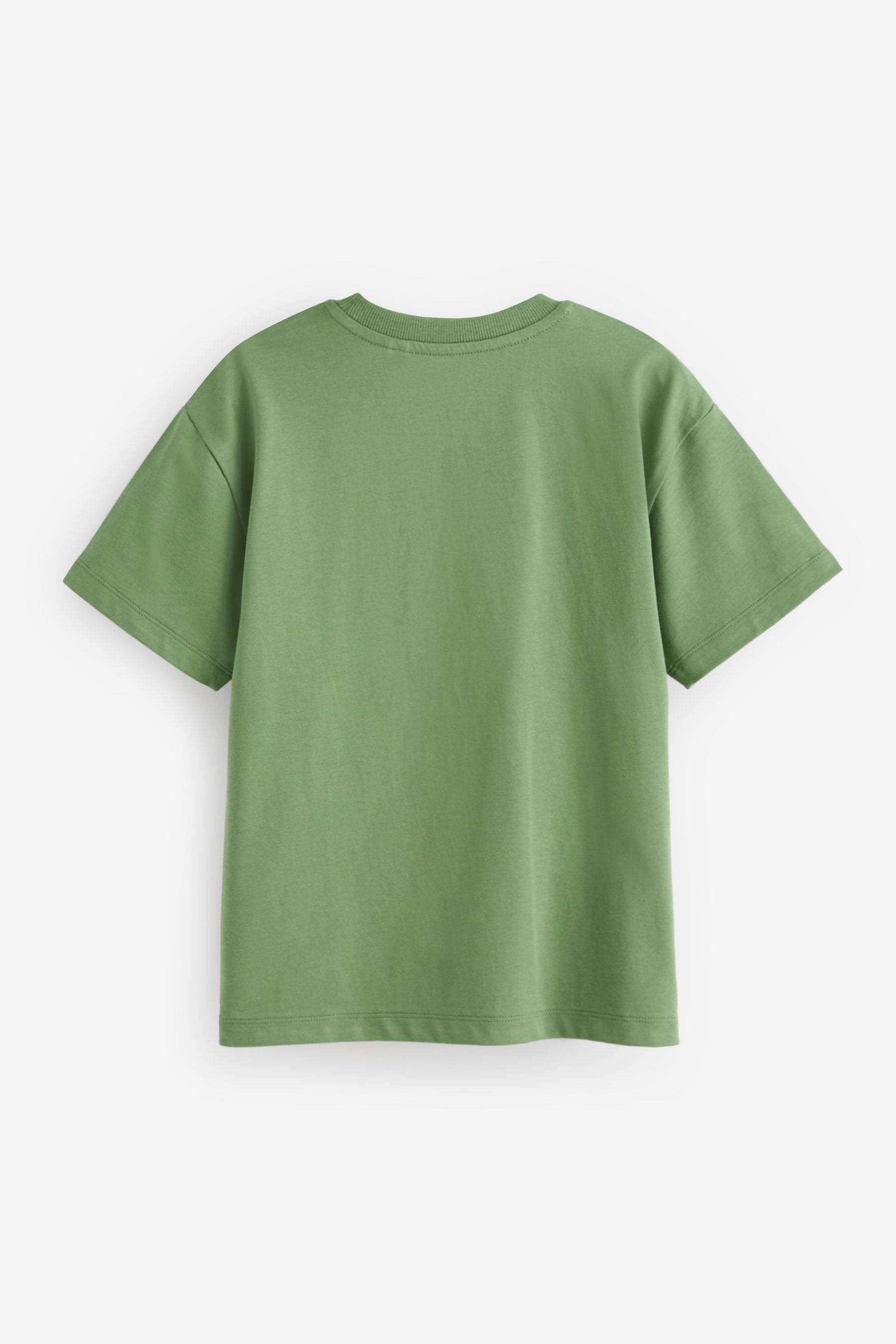 Green Linear Headphones Relaxed Fit Short Sleeve Graphic T-Shirt (3-16yrs)