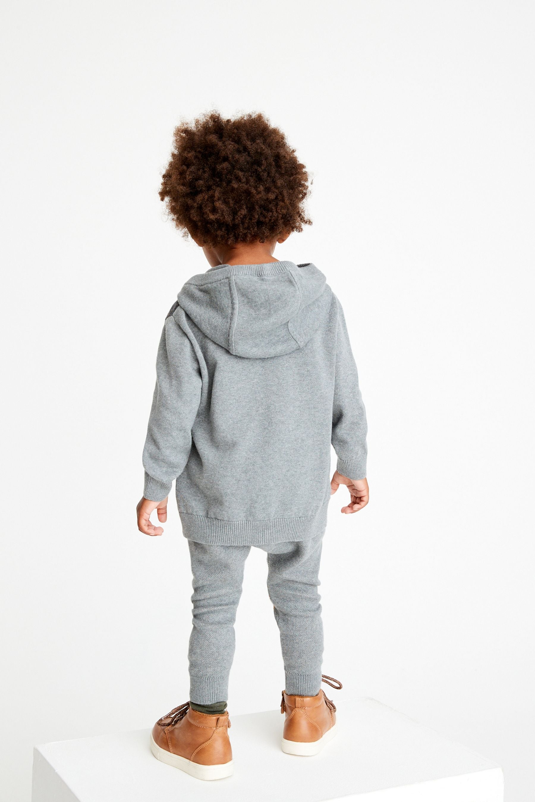 Grey Argyle Pattern Hoodie (3mths-7yrs)