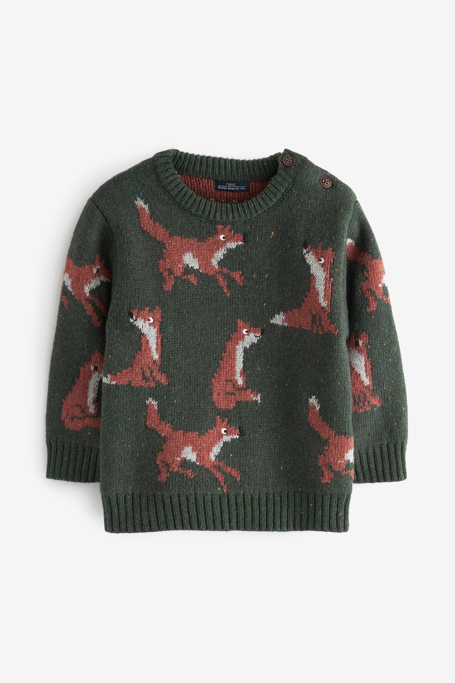 Green Animal Character Jumper (3mths-7yrs)