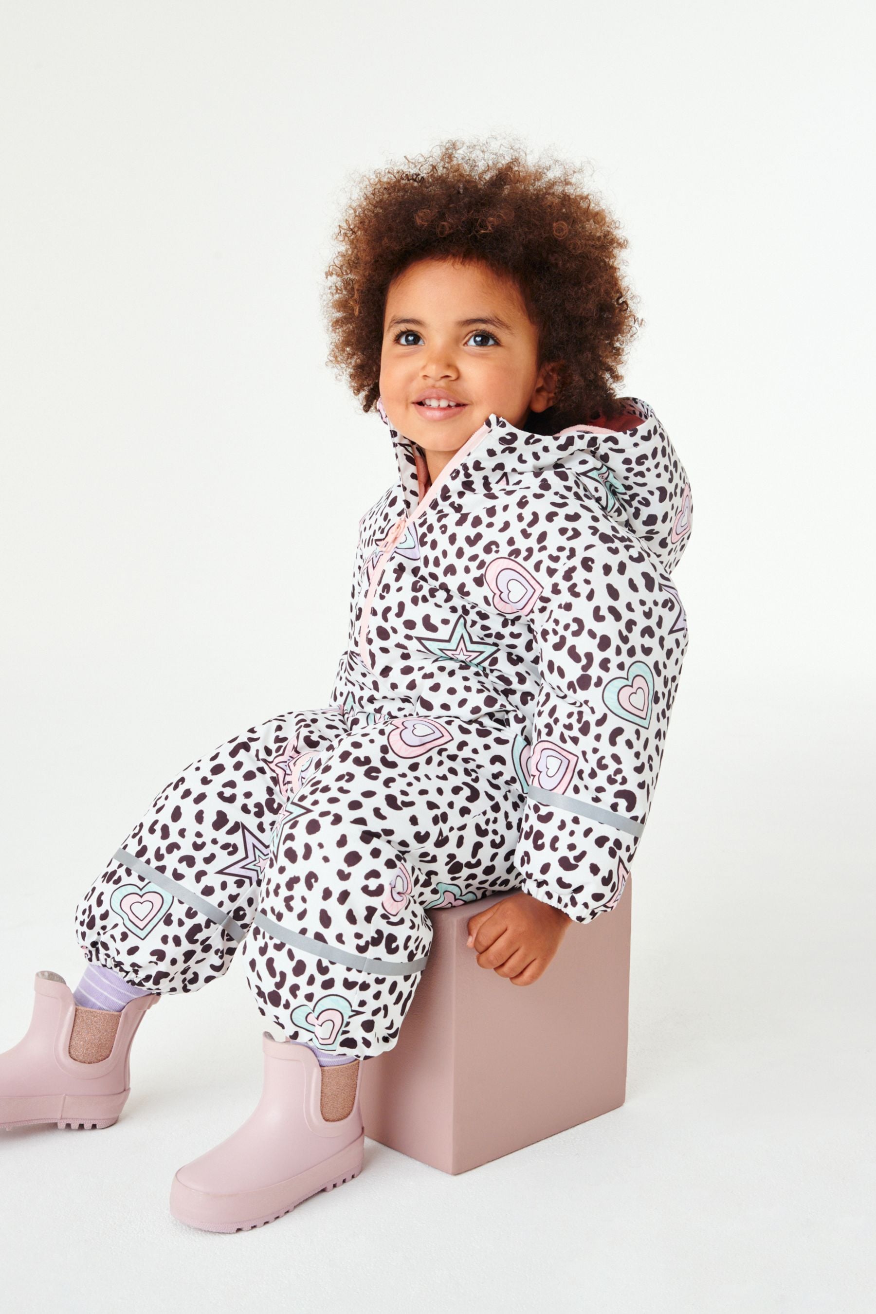 Multi Pastel Leopard Shower Resistant Snowsuit (3mths-7yrs)