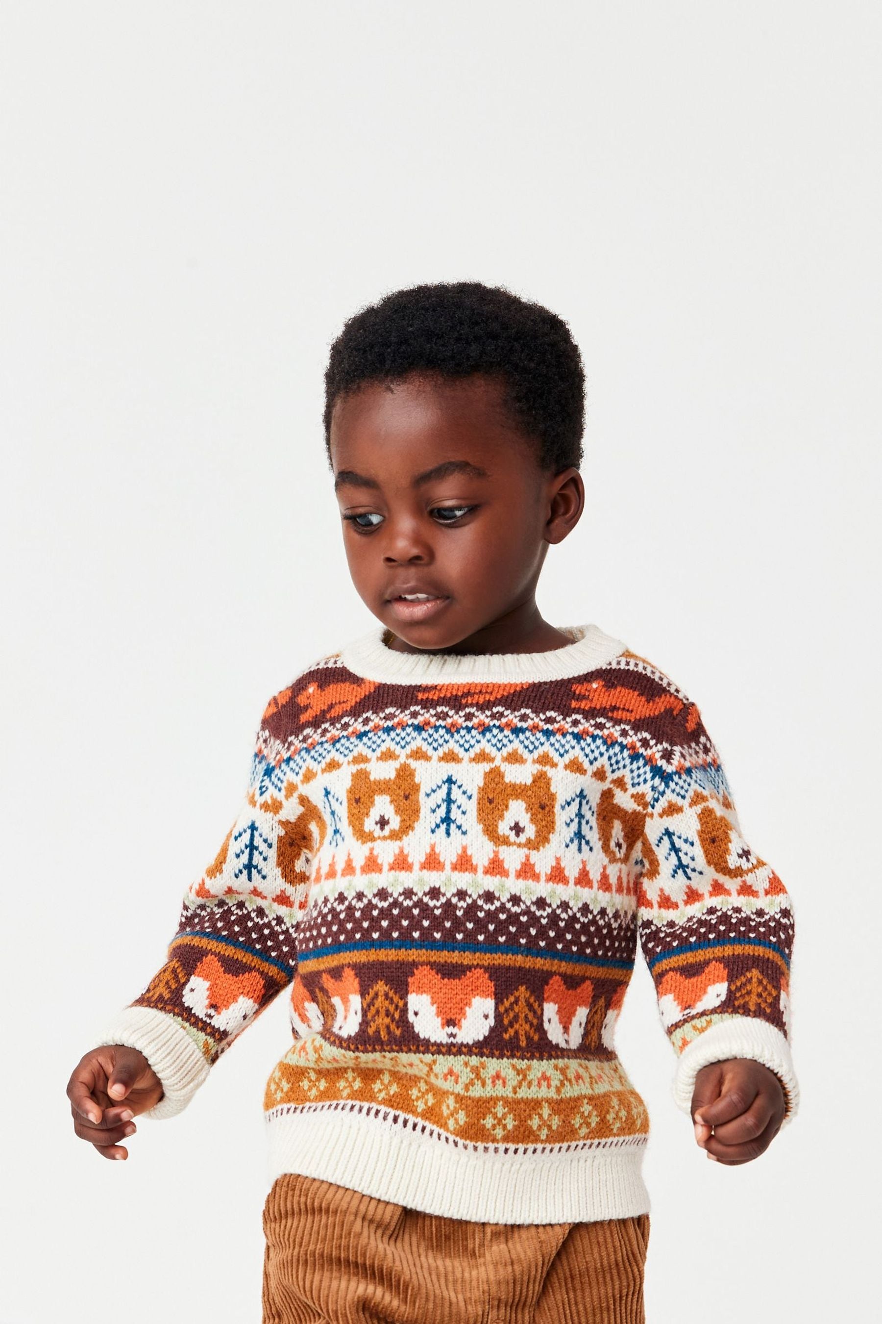 Brown Animal Character Jumper (3mths-7yrs)