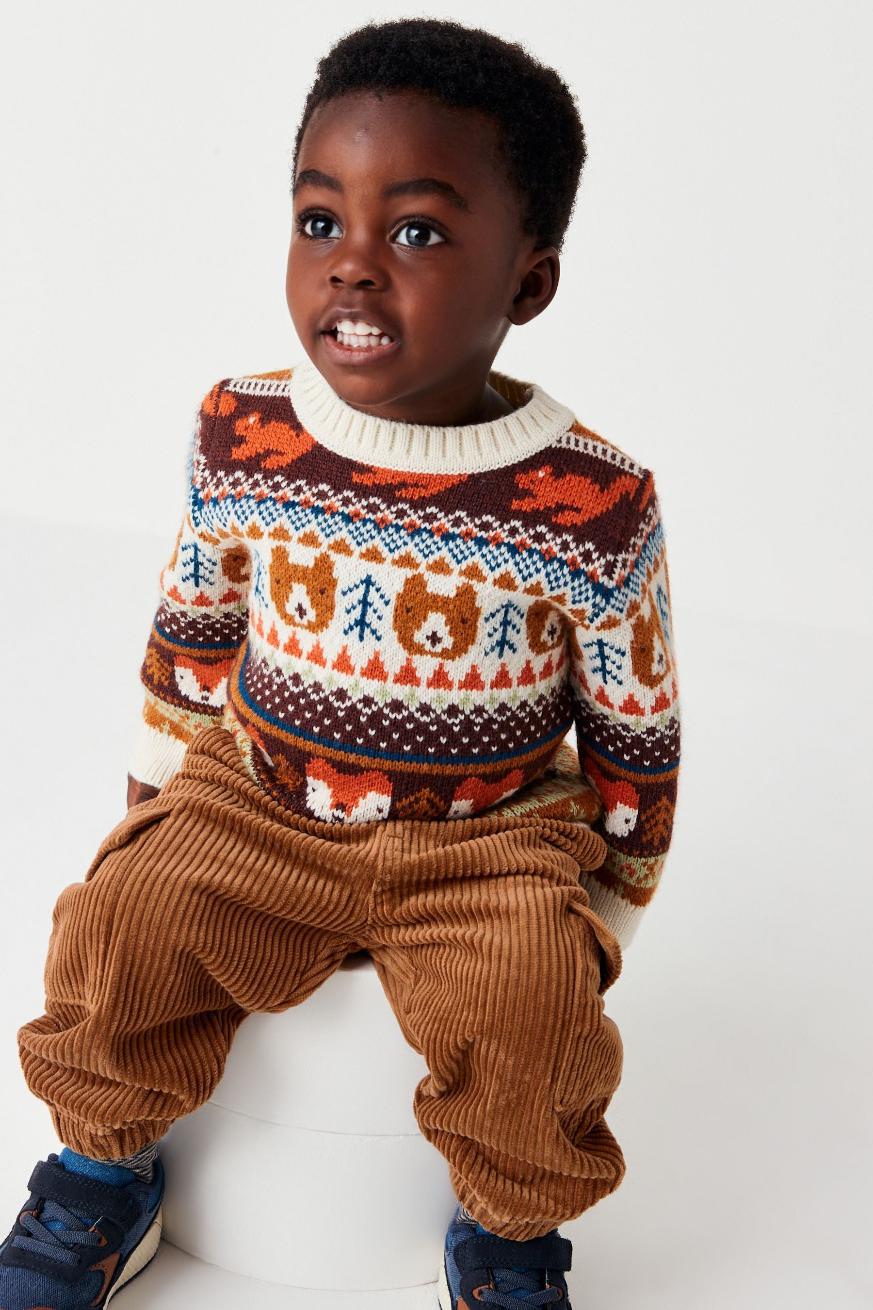 Brown Animal Character Jumper (3mths-7yrs)