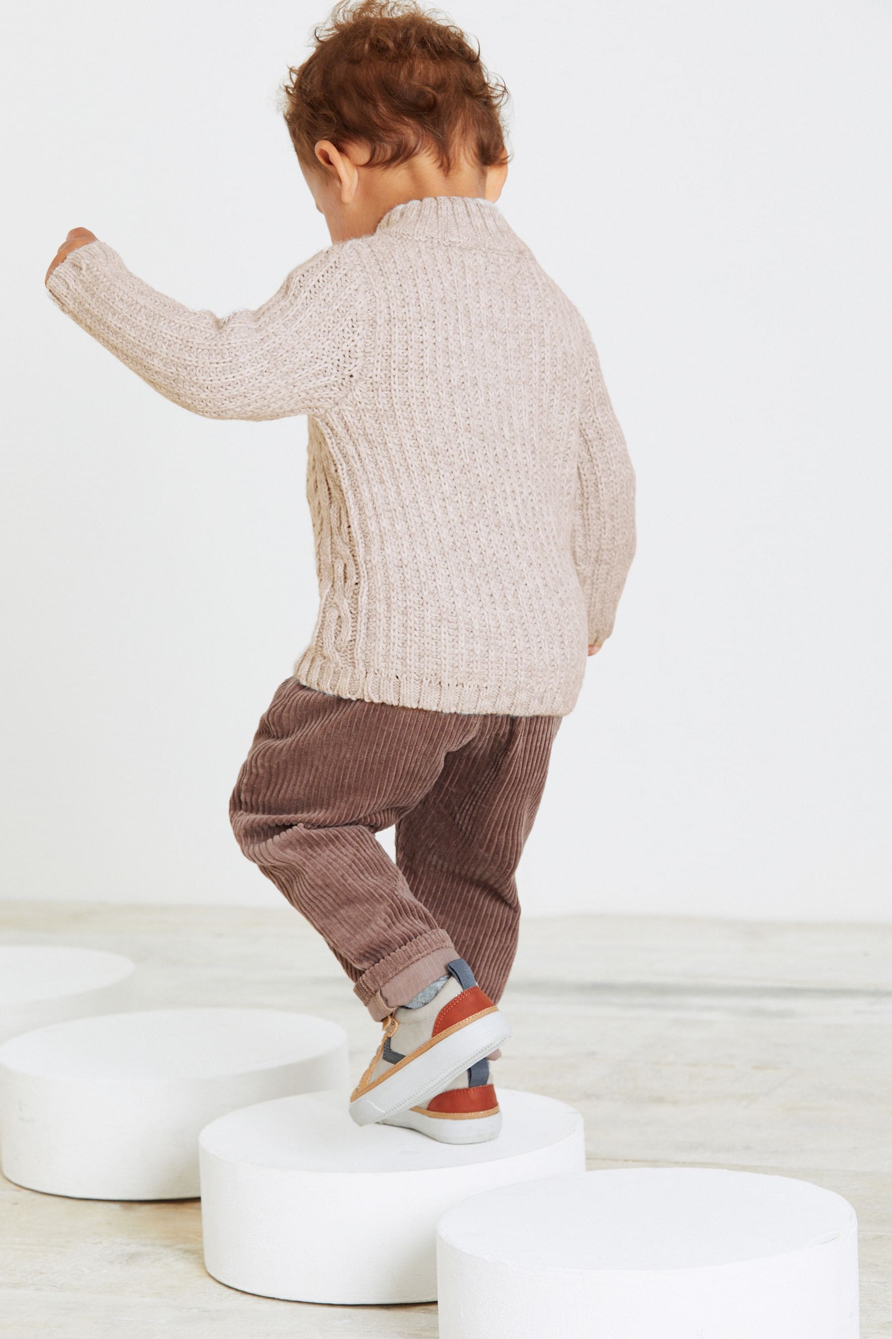 Neutral Next Cable Zip Neck Jumper (3mths-7yrs)