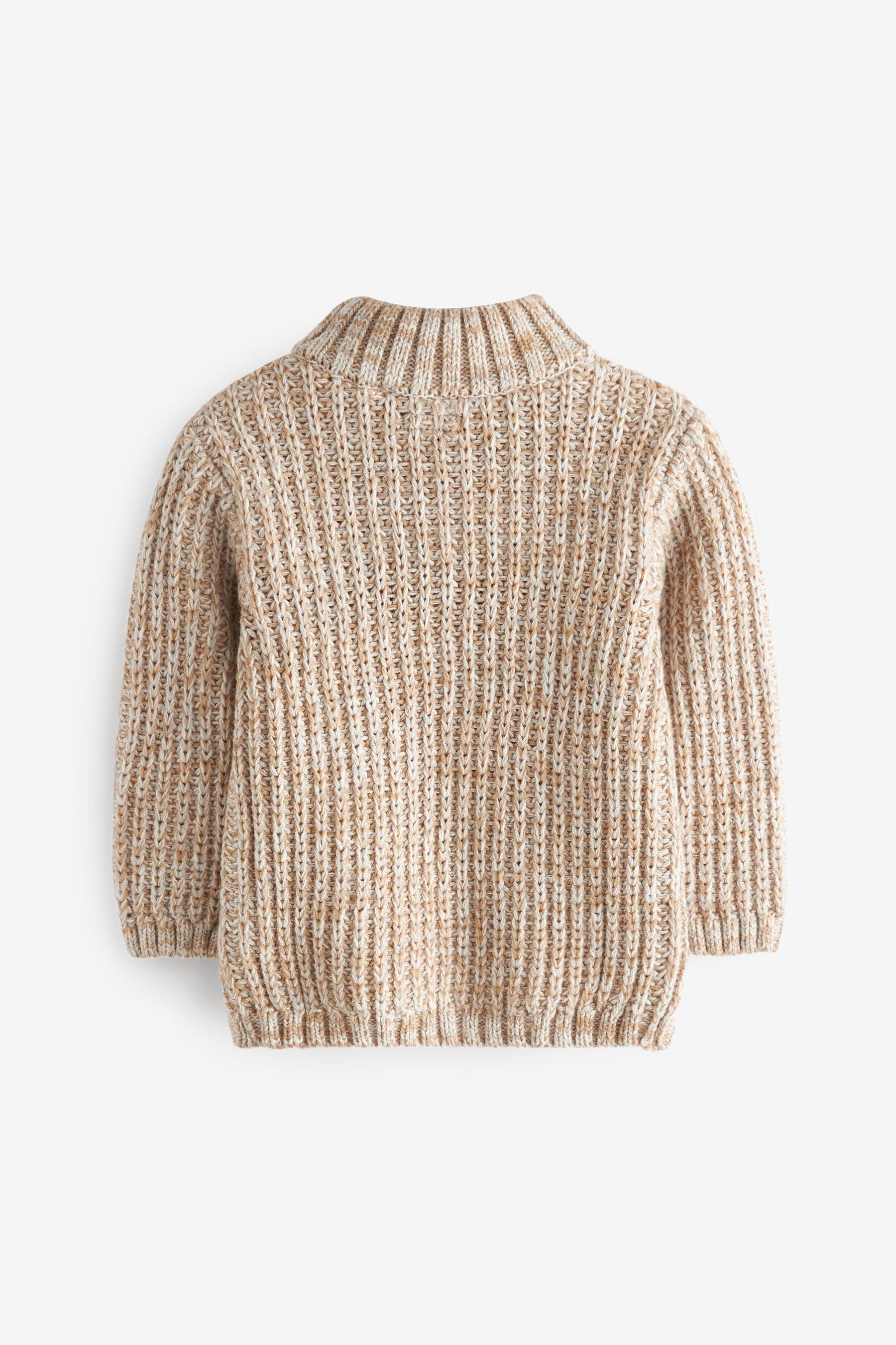 Neutral Next Cable Zip Neck Jumper (3mths-7yrs)