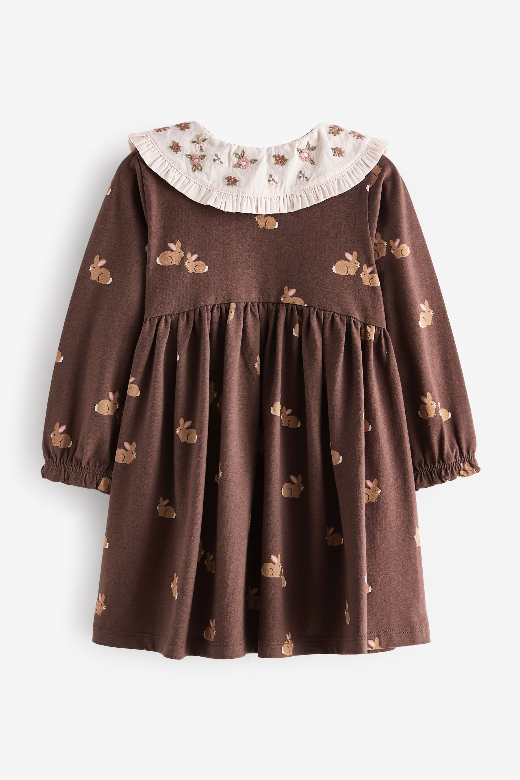 Brown Bunny Long Sleeve Tea Dress (3mths-7yrs)